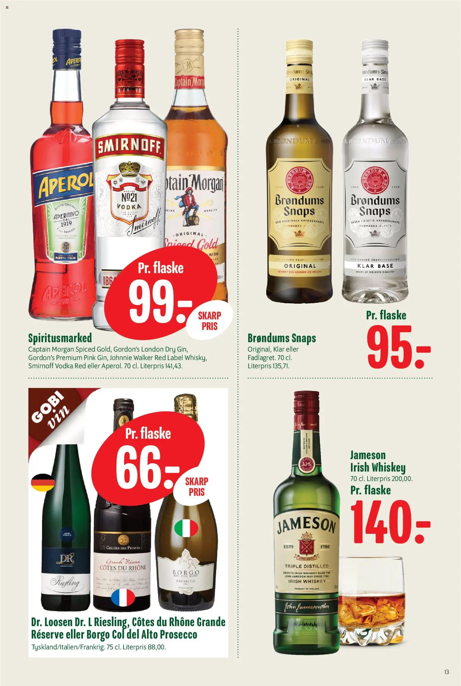 Min Købmand tilbudsavis – gyldig fra 04/09/2026 | Side: 13 | Produkter: Vodka, Captain Morgan