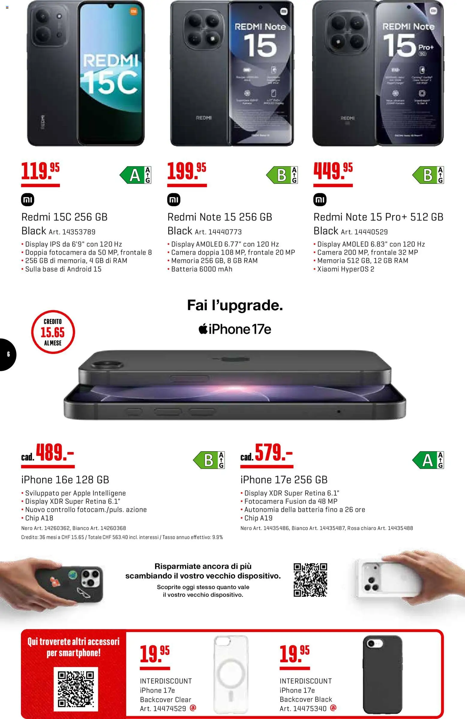 Interdiscount aktionen IT – gültig ab 03.08.2026 | Seite: 6 | Produkte: Smartphone, Apple, Iphone, Xiaomi