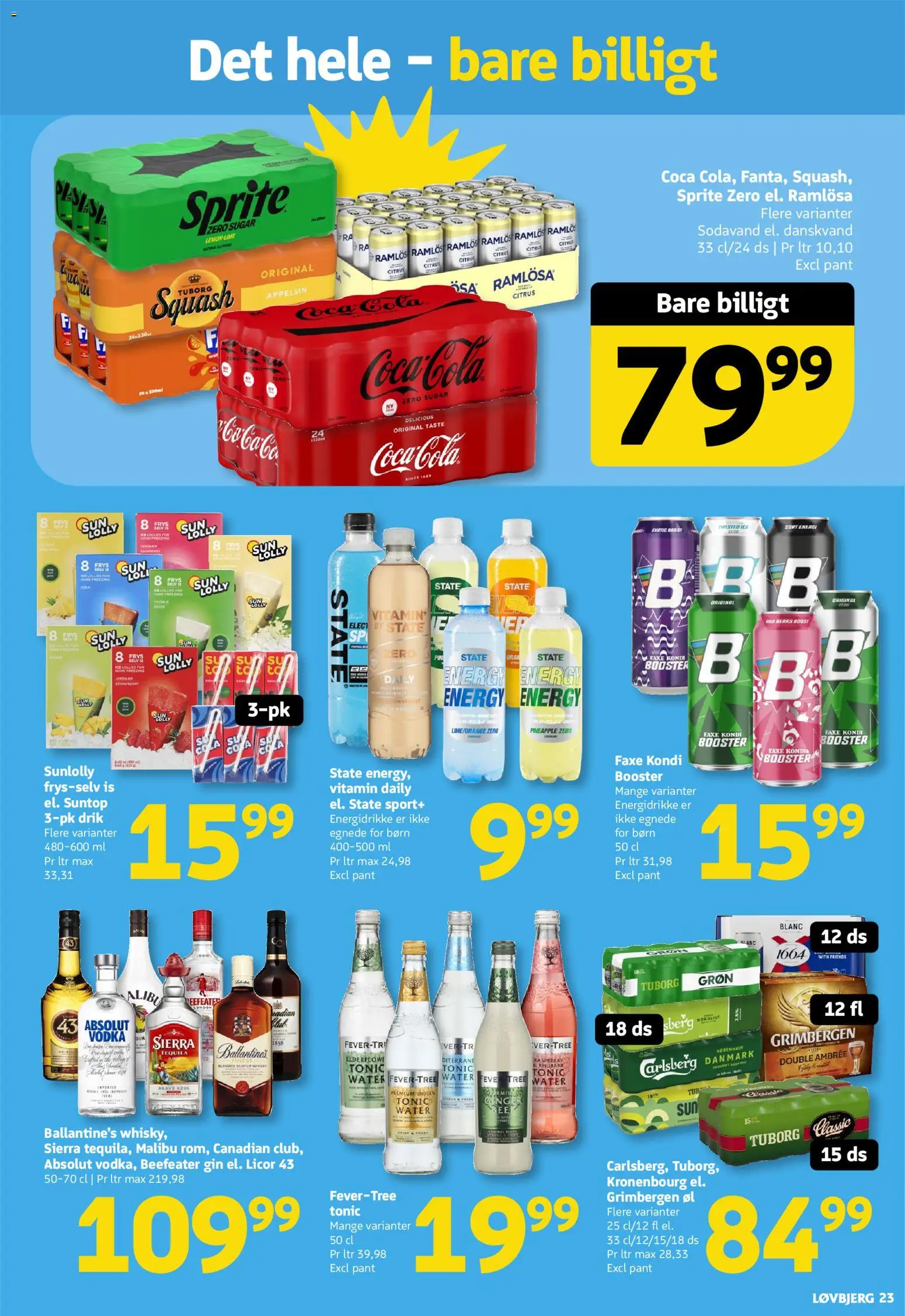 Løvbjerg tilbudsavis – gyldig fra 21/08/2026 | Side: 23 | Produkter: Øl, Sodavand, Faxe Kondi, Cola