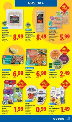 Lidl aktionen ab 30.04.2026 gültig | Seite: 15 | Produkte: Spieße, Trinkjoghurt, Lachs, Hüttenkäse
