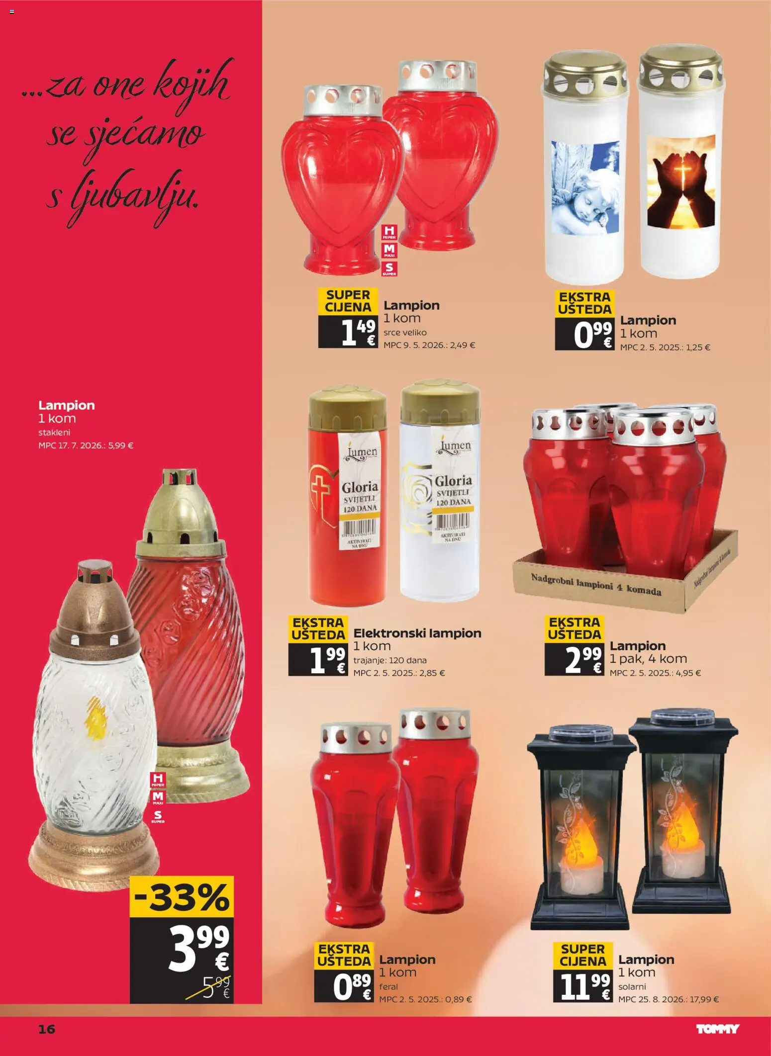 Tommy katalog | vrijedi od 22.10.2026 | Stranica: 16 | Proizvodi: Lampion