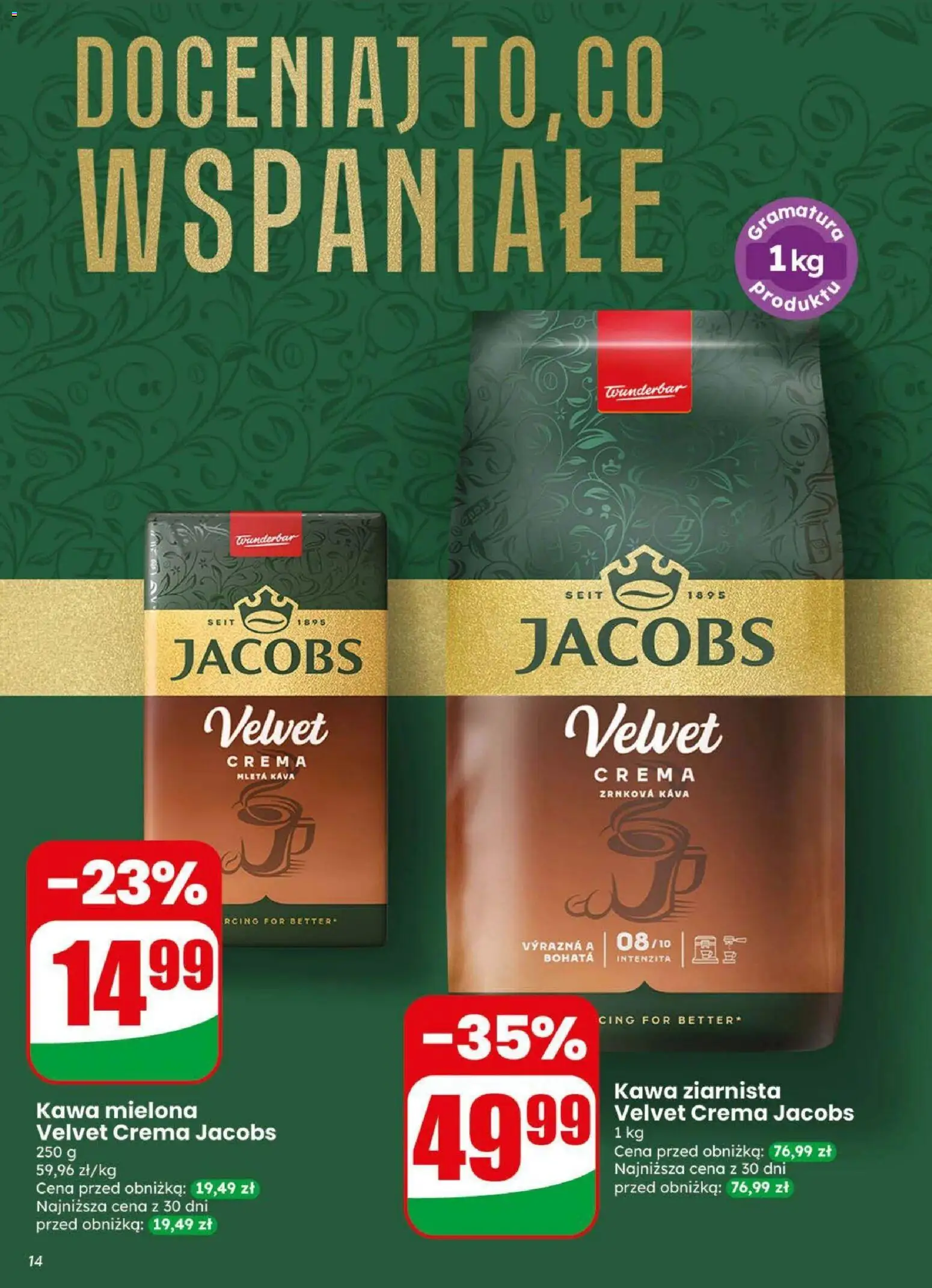 Dino gazetka od 19.08.2026 | Strona: 14 | Produkty: Jacobs, Kawa ziarnista, Kawa, Kawa mielona