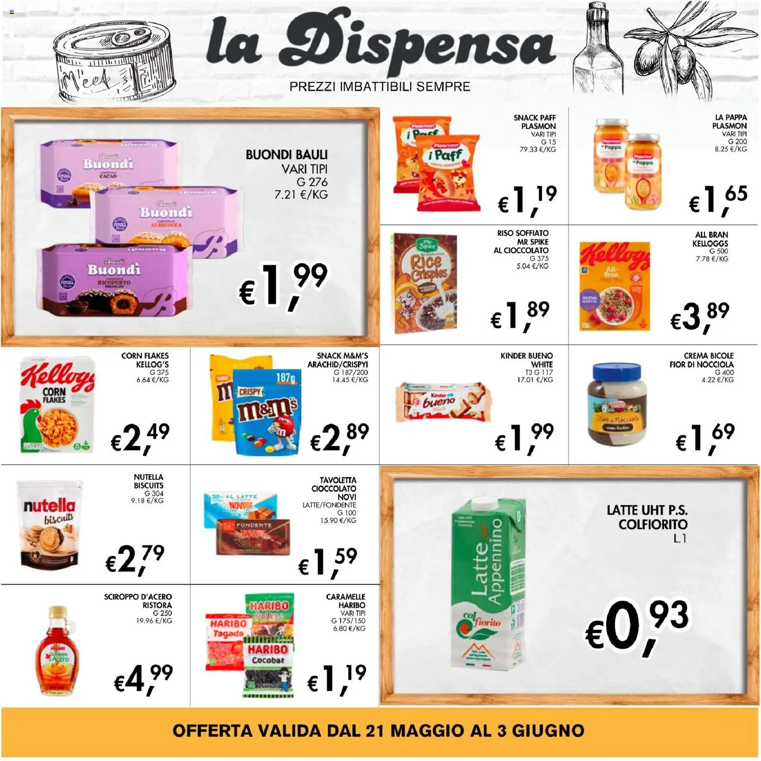 Volantino Coal del 21.05.2026 | Pagina: 18 | Prodotti: Cioccolato, Riso, Caramelle, Nutella