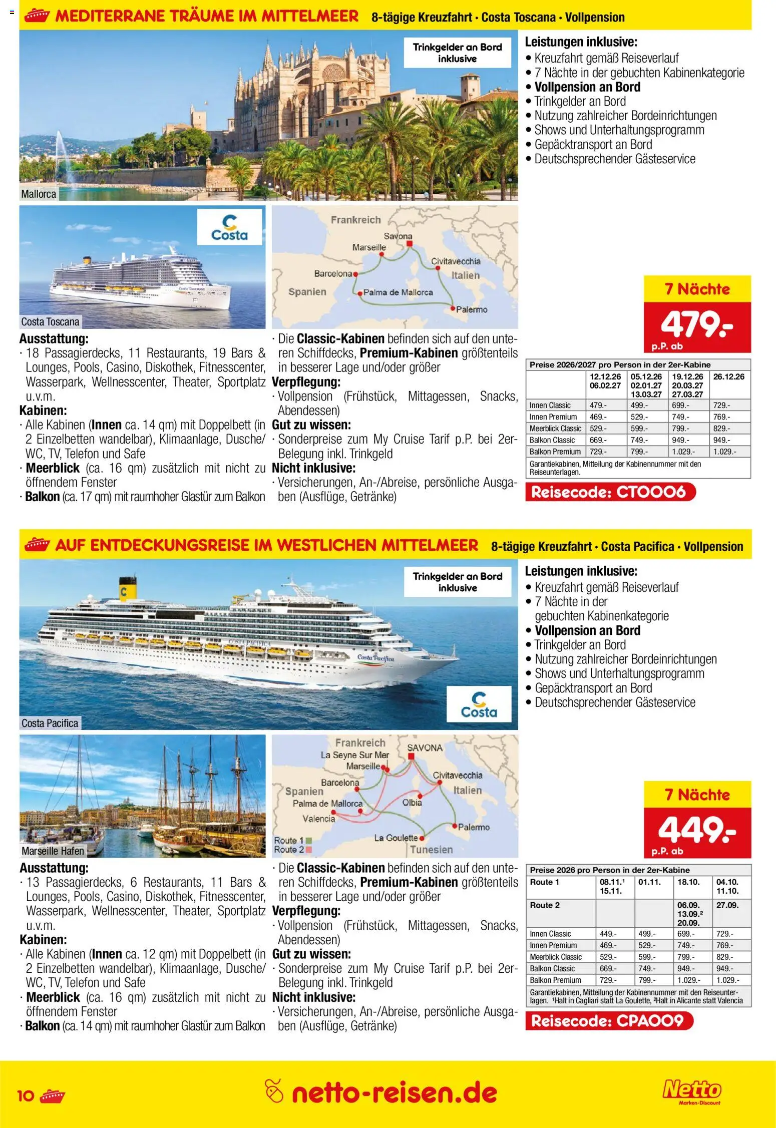 Netto Reisen Kreuzfahrten – gültig ab 11.06.2026 | Seite: 10