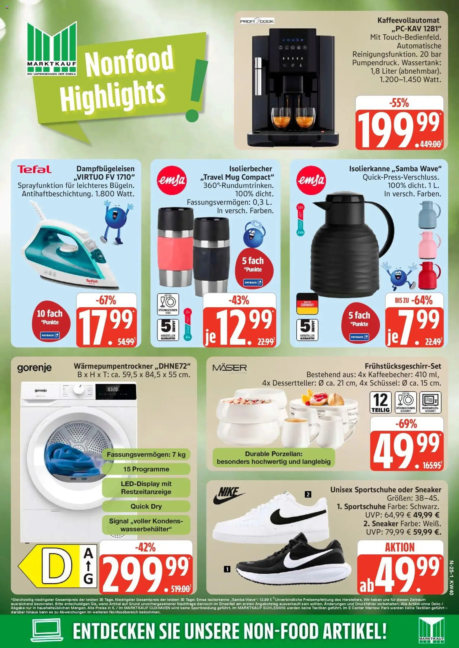 Marktkauf Prospekt Cuxhaven (ab 28.09.2026) » Angebote online | Seite: 25 | Produkte: Gorenje, Kaffeevollautomat