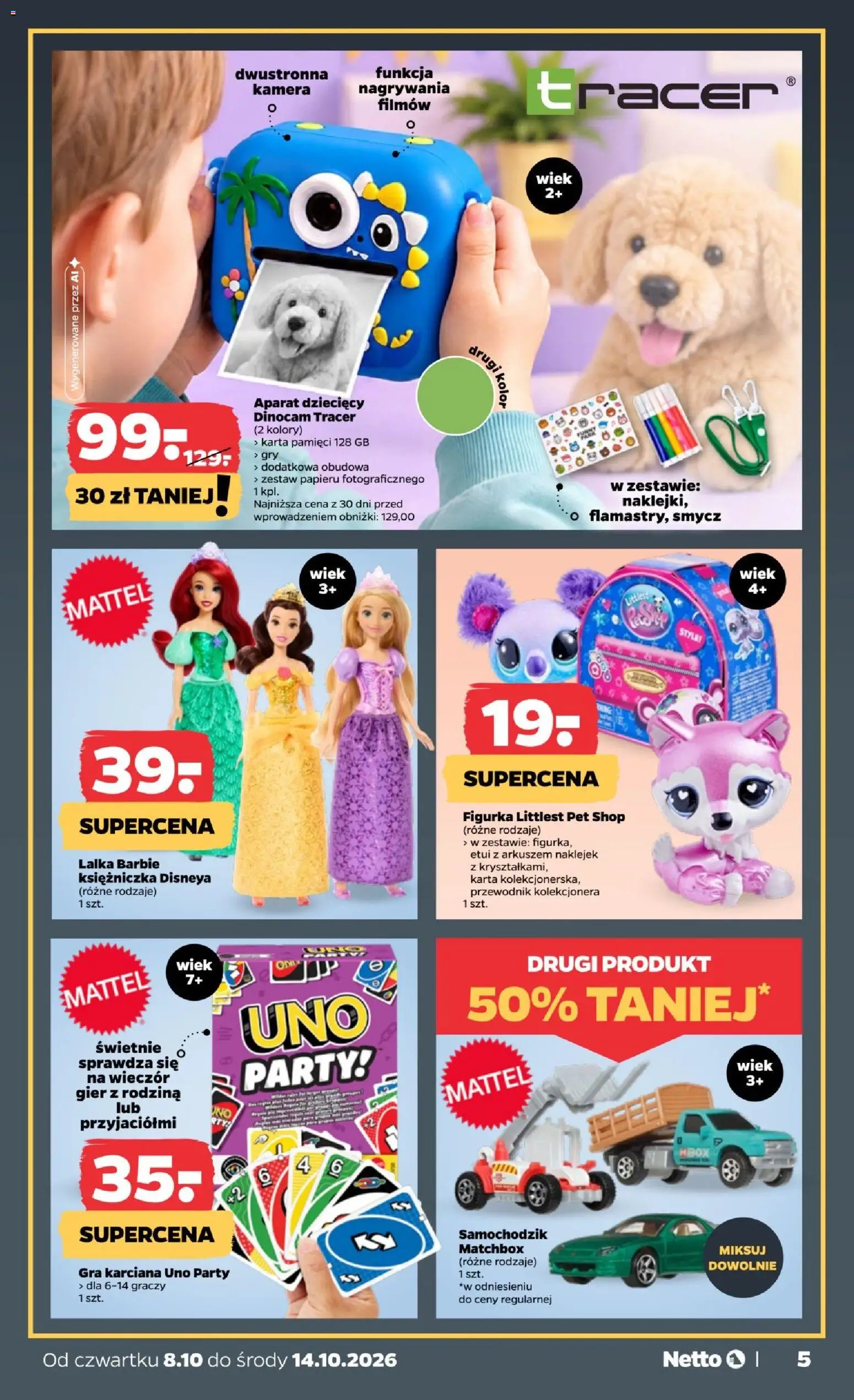 Netto gazetka od czwartku NonFood od 08.10.2026 | Strona: 5 | Produkty: Karta, Karta pamięci, Lalka, Gry