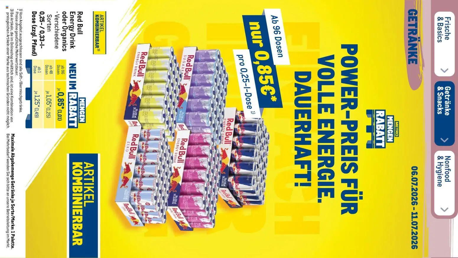 Metro Prospekt – gültig ab 06.07.2026 | Seite: 28 | Produkte: Red bull, Energy