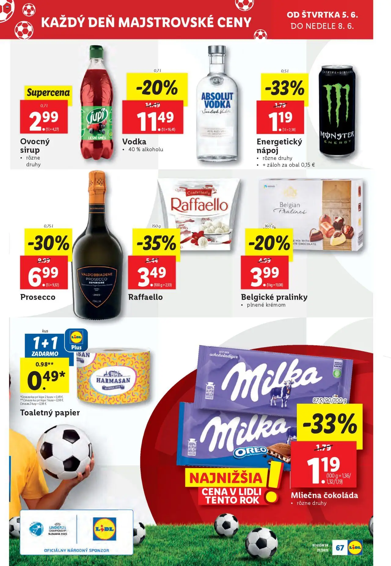 Nové Lidl akcie – leták je platný od 02.06.2025 | Strana: 87 | Produkty: Prosecco, Toaletný papier, Čokoláda, Milka