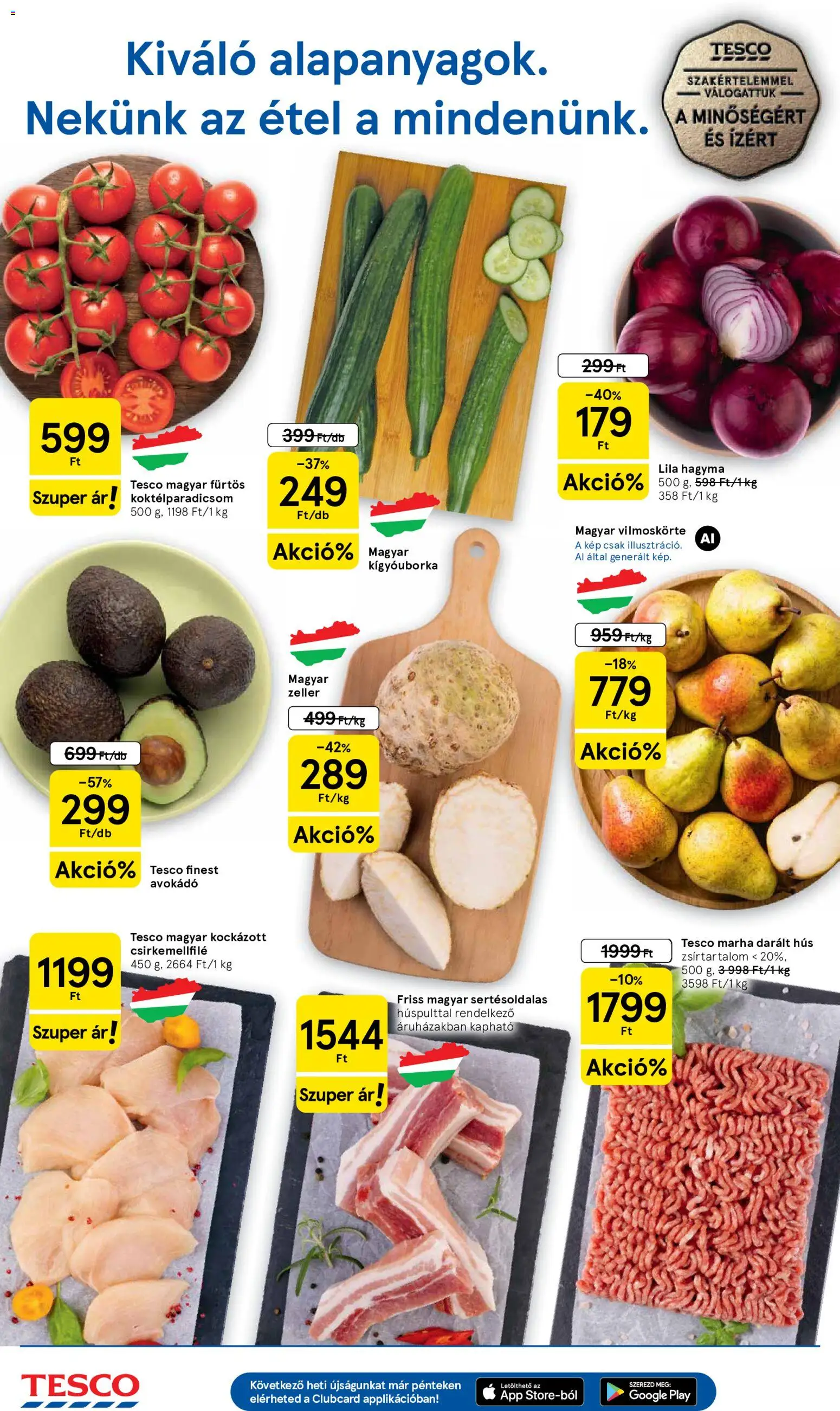 Tesco akciós ujság - amely érvényes a következő dátumtól: 2026.09.03. | Oldal: 2 | Termékek: Kígyóuborka, Zeller, Avokádó, Hagyma