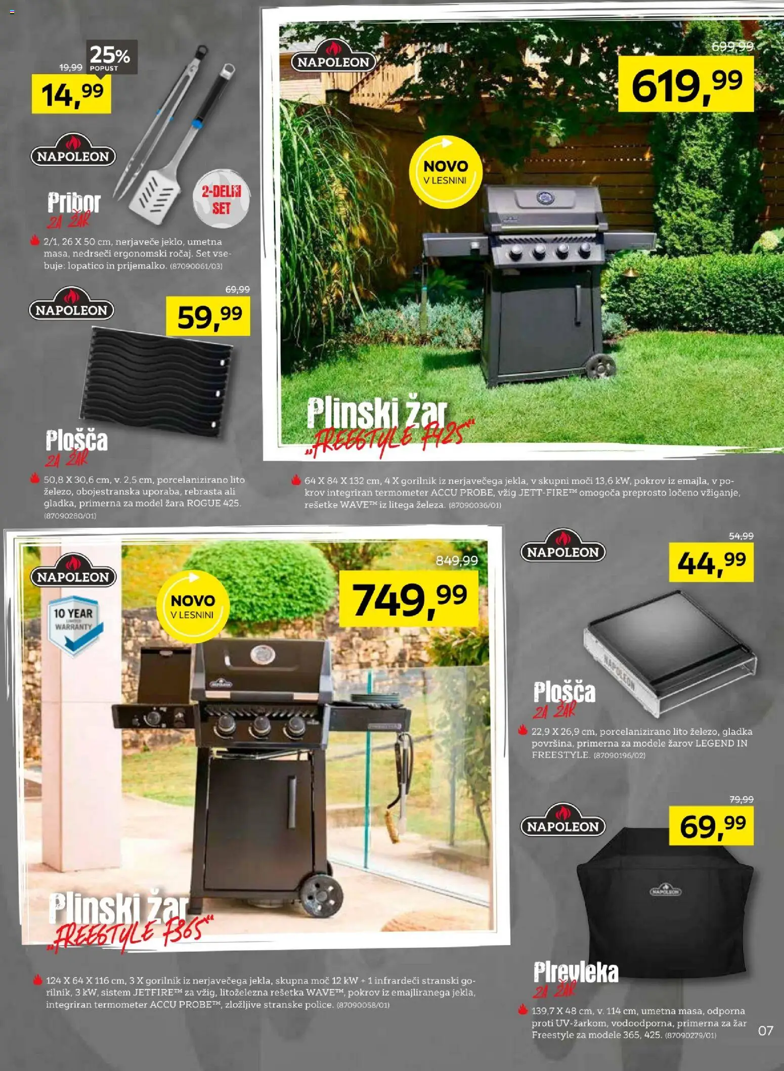 Novi XXXL Lesnina katalog ponudbe – veljaven od 06.07.2026 | Stran: 7 | Izdelki: Pribor, Plinski žar, Zar, Termometer