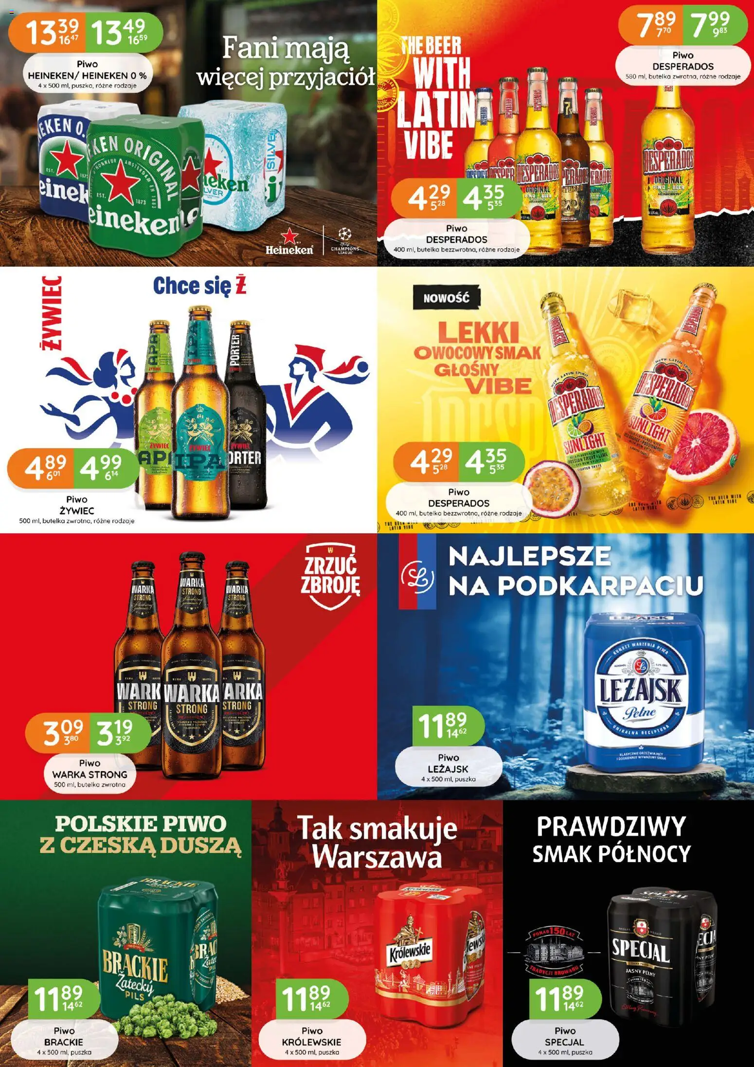 Eurocash gazetka - Katalog Alkoholowy od 01.10.2026 | Strona: 73 | Produkty: Piwo Desperados, Warka, Warka strong, Heineken