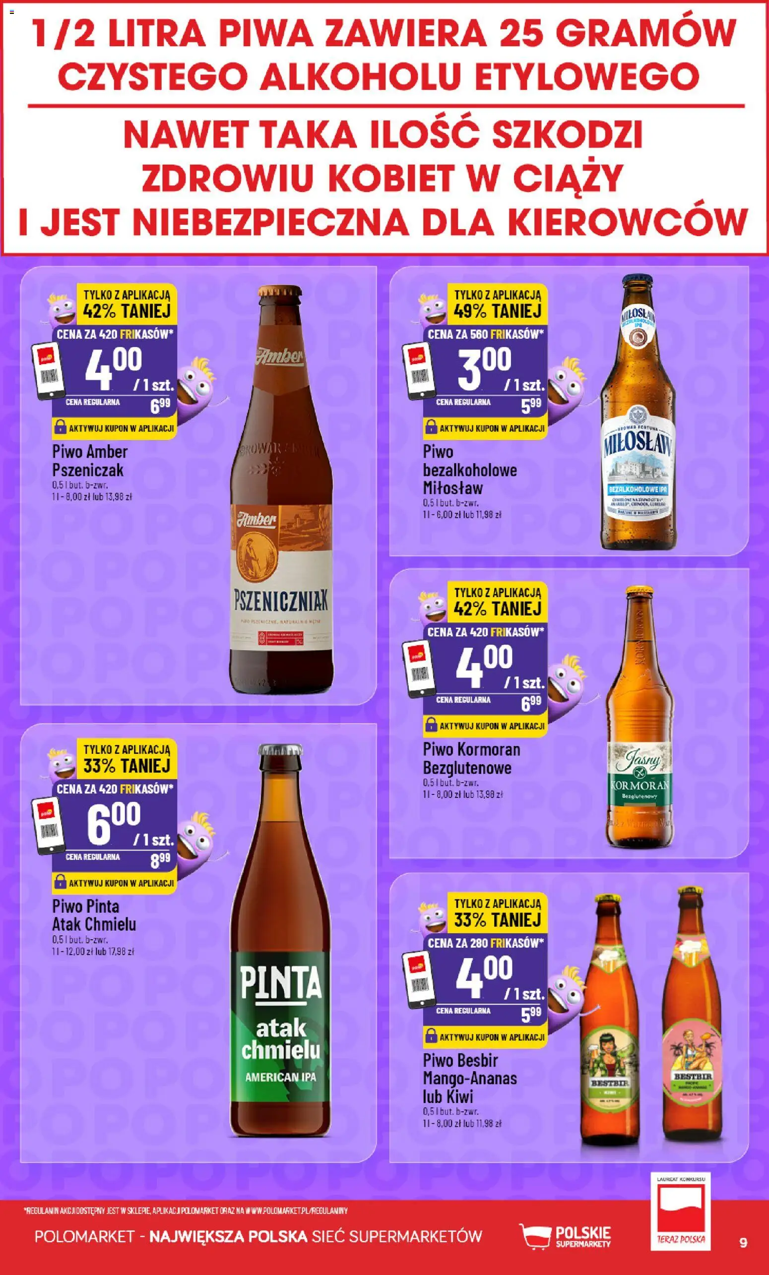POLOmarket gazetka - Frikasowe Hity od 08.07.2026 | Strona: 9 | Produkty: Piwo, Kiwi