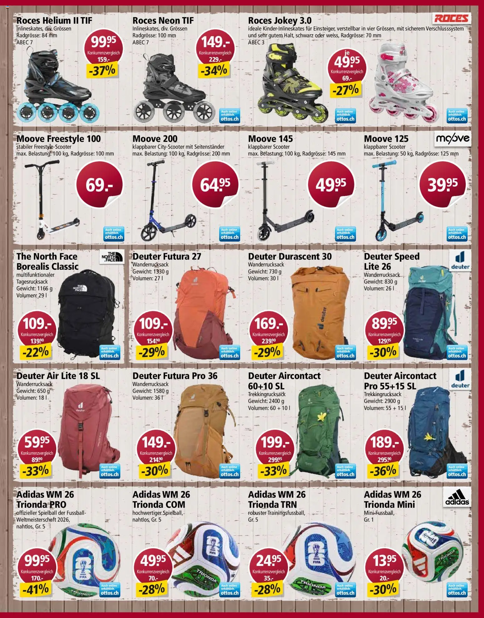 Otto's aktionen Bike Spezial – gültig ab 23.03.2026 | Seite: 15 | Produkte: Scooter, Wanderrucksack, Trekkingrucksack, Gewicht
