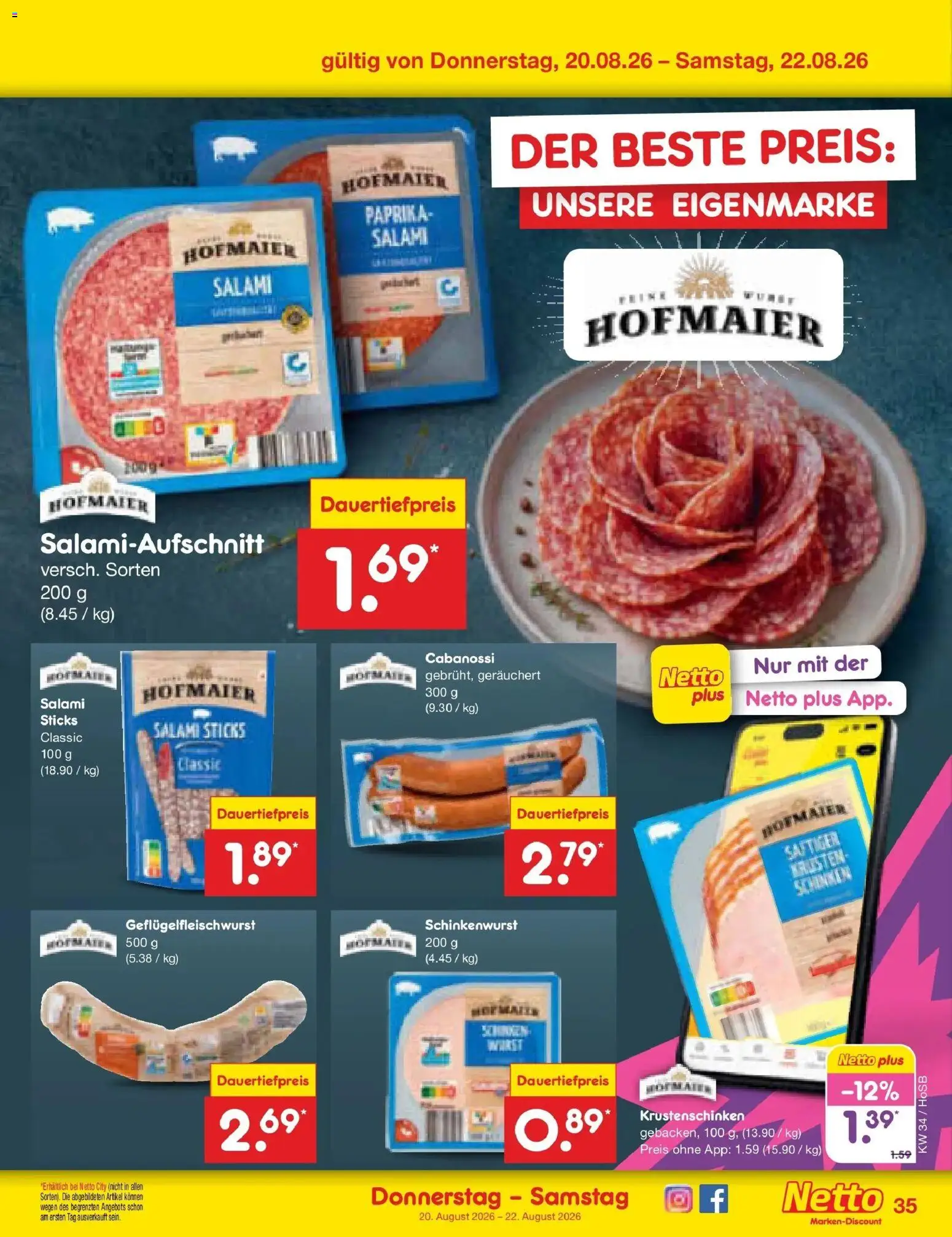 Netto Marken-Discount Prospekt Hannover – gültig ab 17.08.2026 | Seite: 53 | Produkte: Paprika, Salami, Schinken