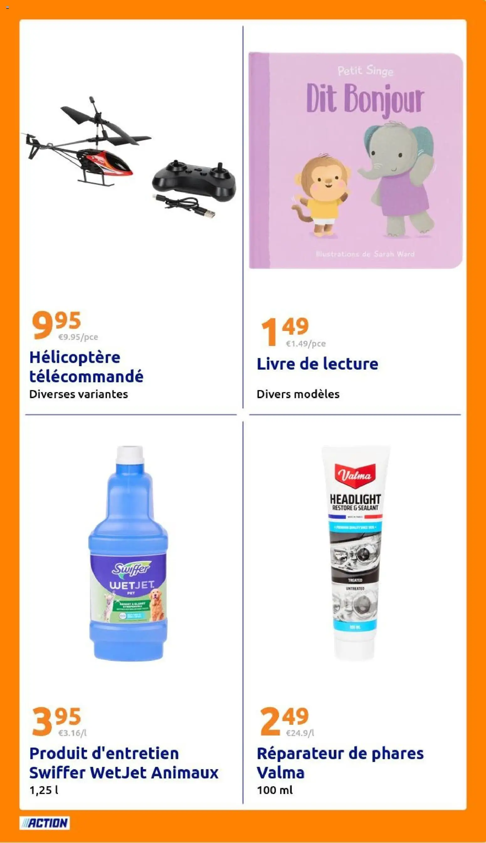 {H1} | Page: 25 | Produits: Swiffer Wetjet, Hélicoptère, Télécommande, Livre