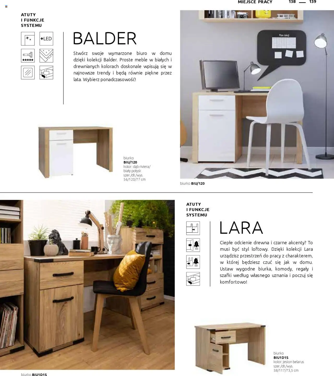 Black Red White Gazetka - Katalog rodzinnych wnętrz od 24.05.2024 | Strona: 139 | Produkty: Biurko
