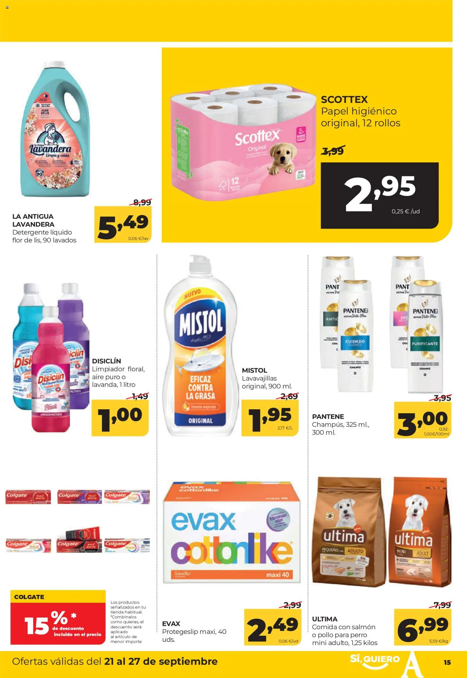Alimerka folleto Castilla y León │ válido desde el 21/09/2026 | Página: 15 | Productos: Detergente, Salmón, Detergente líquido, Lavavajillas