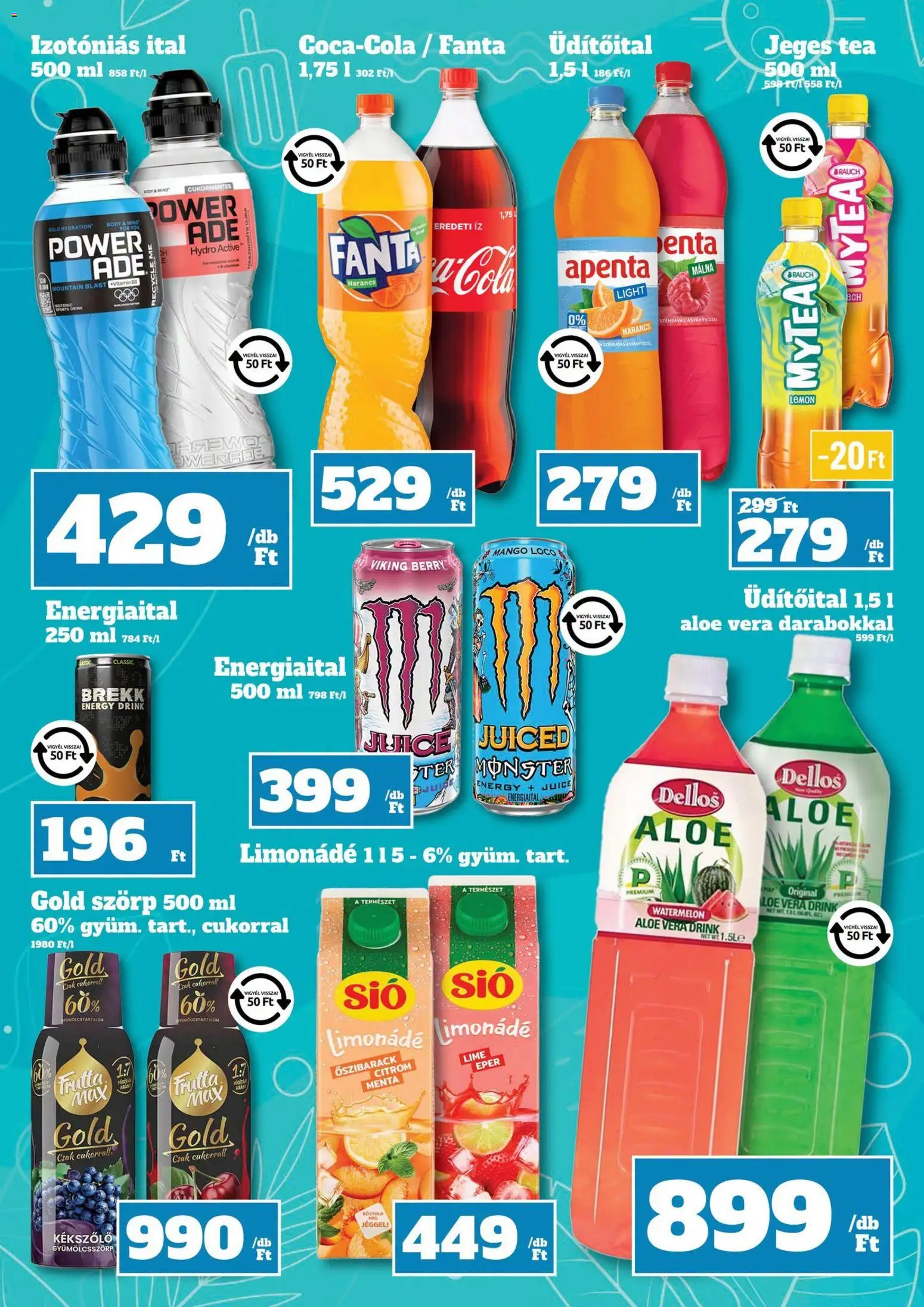 Vil-For akciós ujság - amely érvényes a következő dátumtól: 2026.07.30. | Oldal: 17 | Termékek: Szörp, Üdítőital, Energy drink, Monster energy