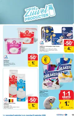 Carrefour folder week 37 - Voorbeeld van een folder van Carrefour, geldig van 09/09/2026 | Pagina: 13 | Producten: Verse kaas, Aardbei, Zuivel, Yoghurt