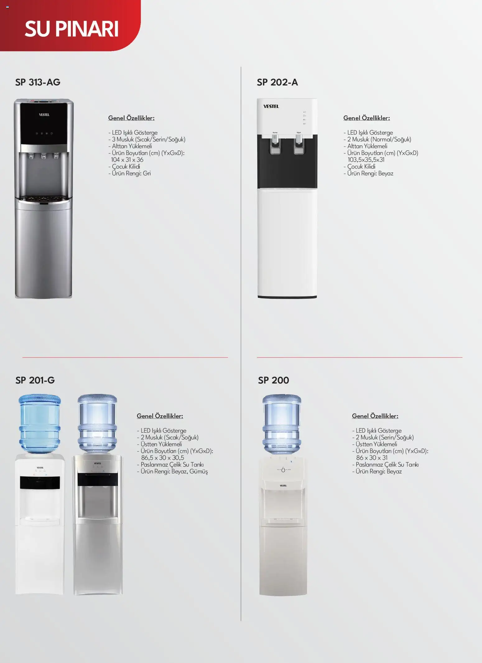 Vestel Beyaz Eşya Katalog - 01 Ekim 2026 tarihinden itibaren geçerlidir | Sayfa: 30 | Ürünler: Su