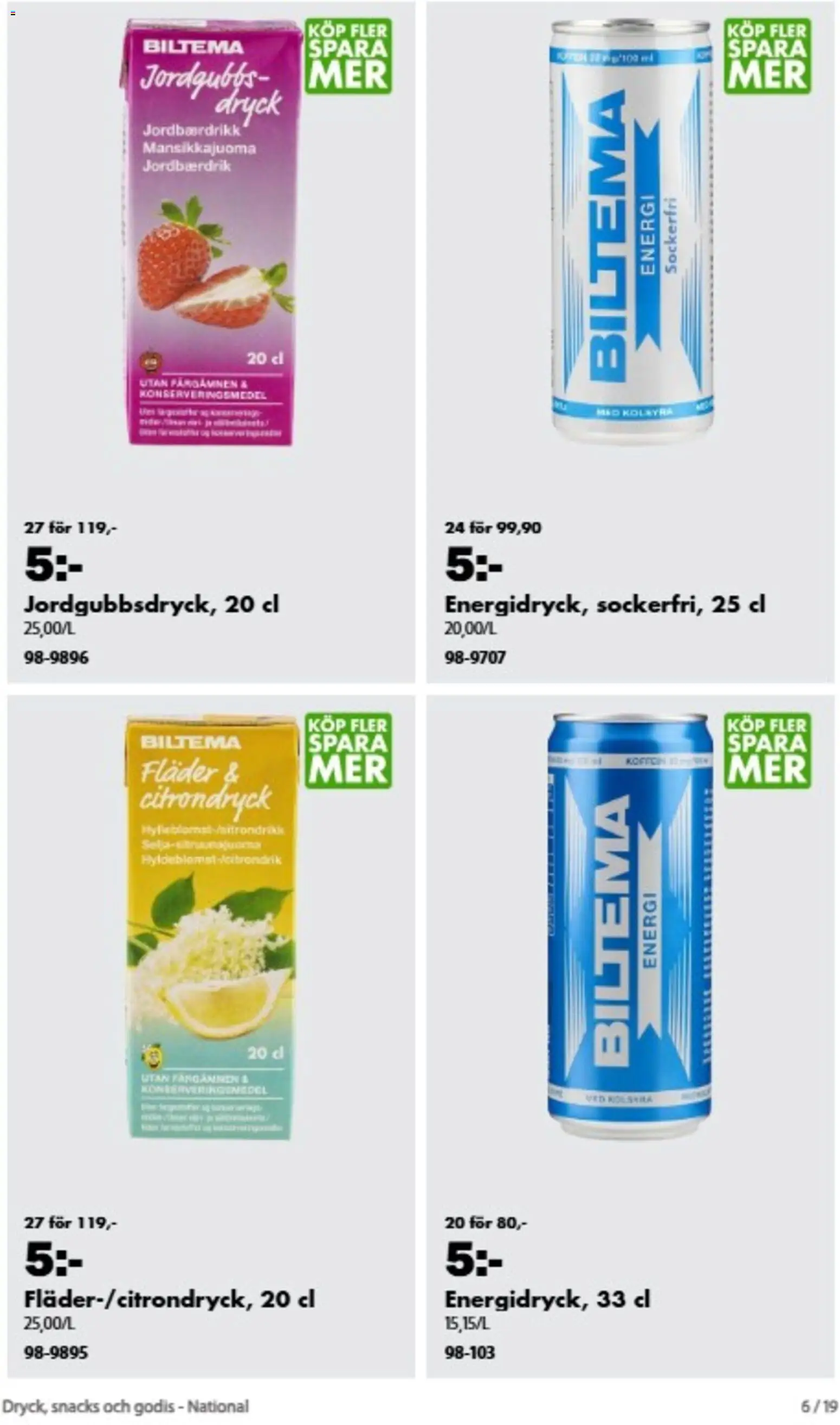 Biltema reklamblad aktuell från 21/08/2026 | Sida: 6 | Produkter: Ved, Snacks, Godis