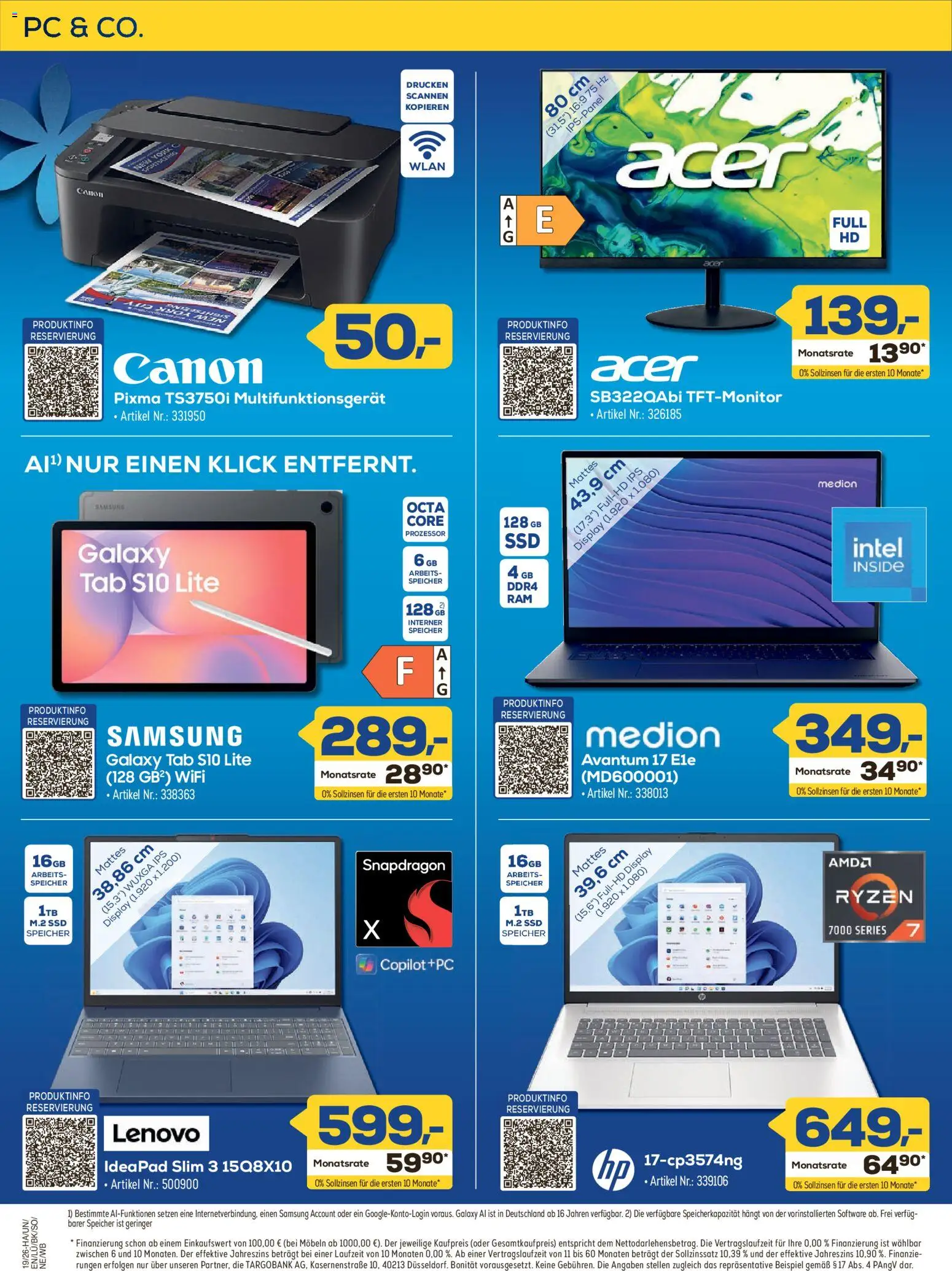 Euronics Prospekt Berlet – gültig ab 30.04.2026 | Seite: 12 | Produkte: Lenovo, Samsung, PC