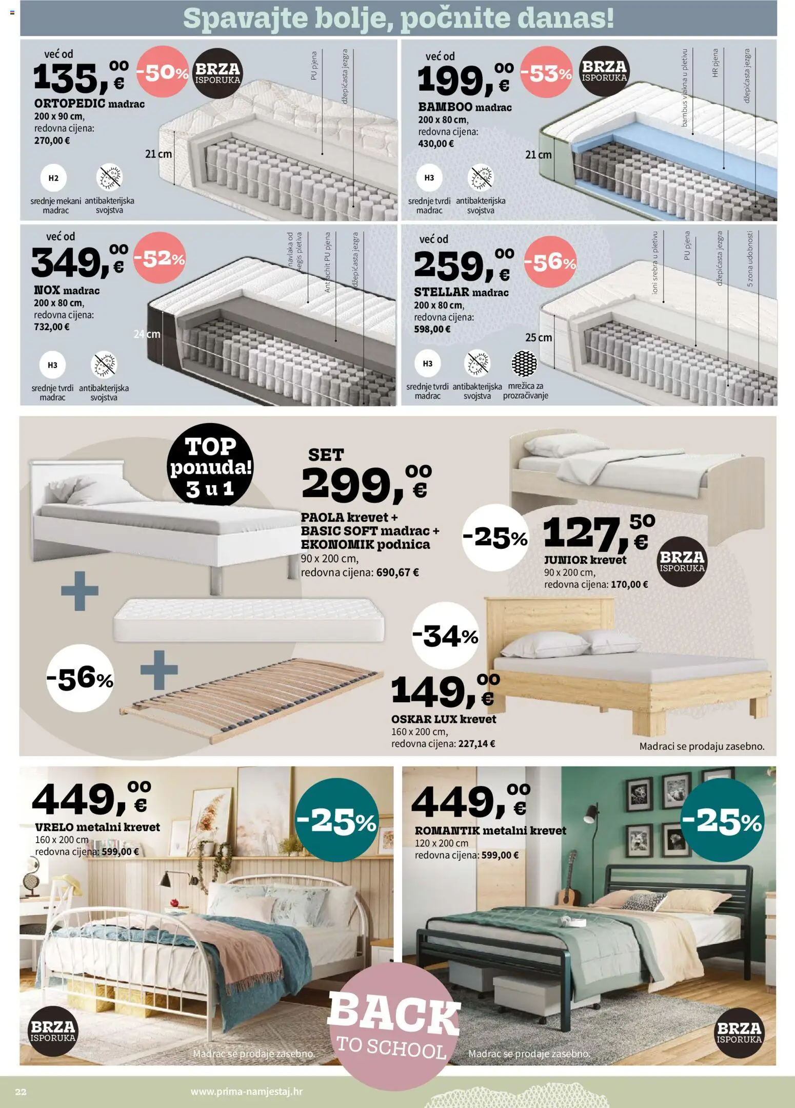 Prima katalog | vrijedi od 01.09.2026 | Stranica: 22 | Proizvodi: Krevet, Madrac, Pjena