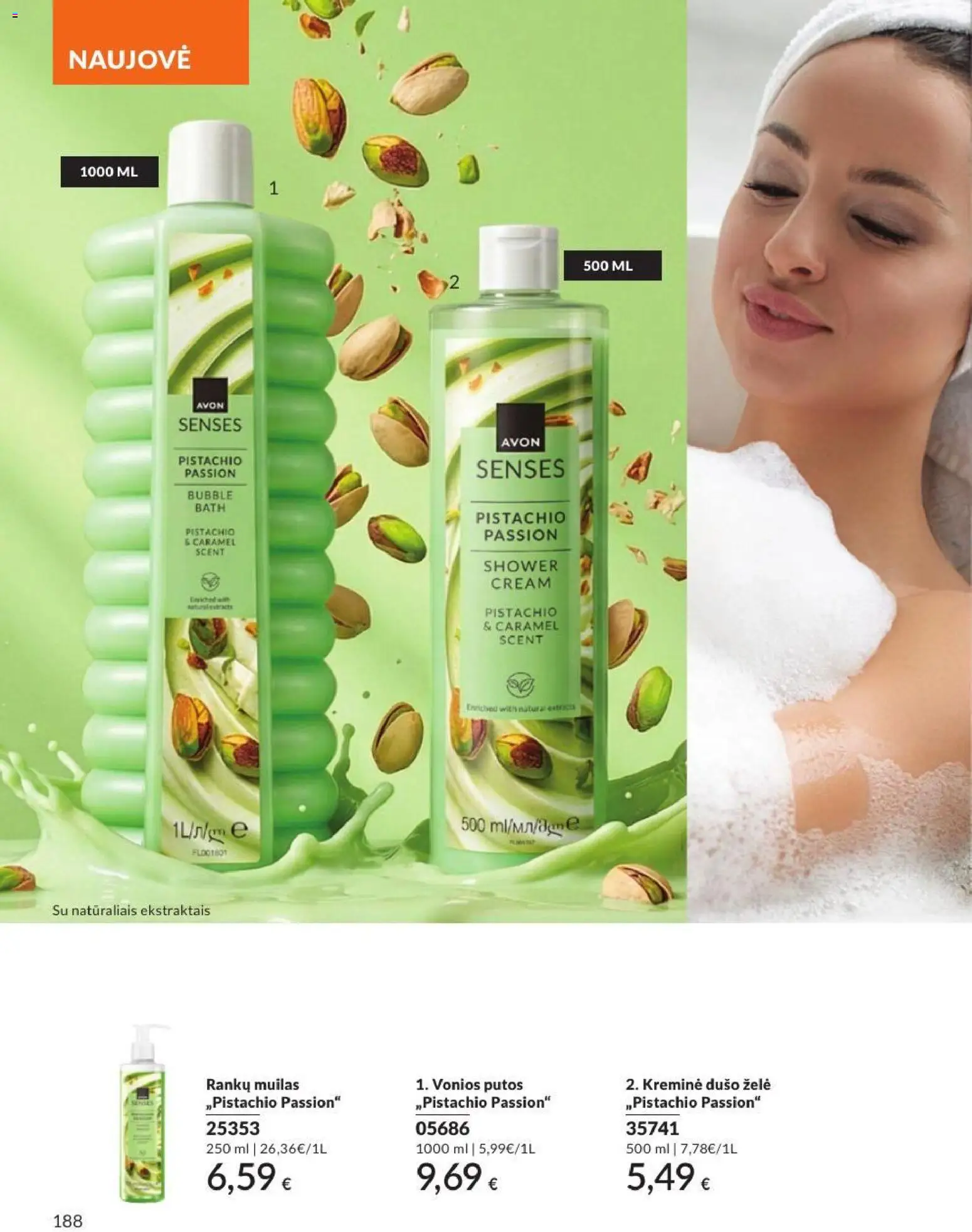 AVON akcijos nuo 2026.09.01 | Puslapis: 188 | Prekių: Putos, Muilas, Dušo želė, Vonios putos