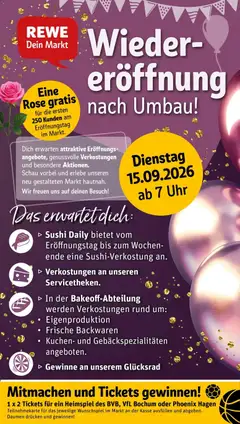 Rewe Prospekt Herdecke ab 14.09.2026 gültig | Seite: 1 | Produkte: Kuchen, Uhr