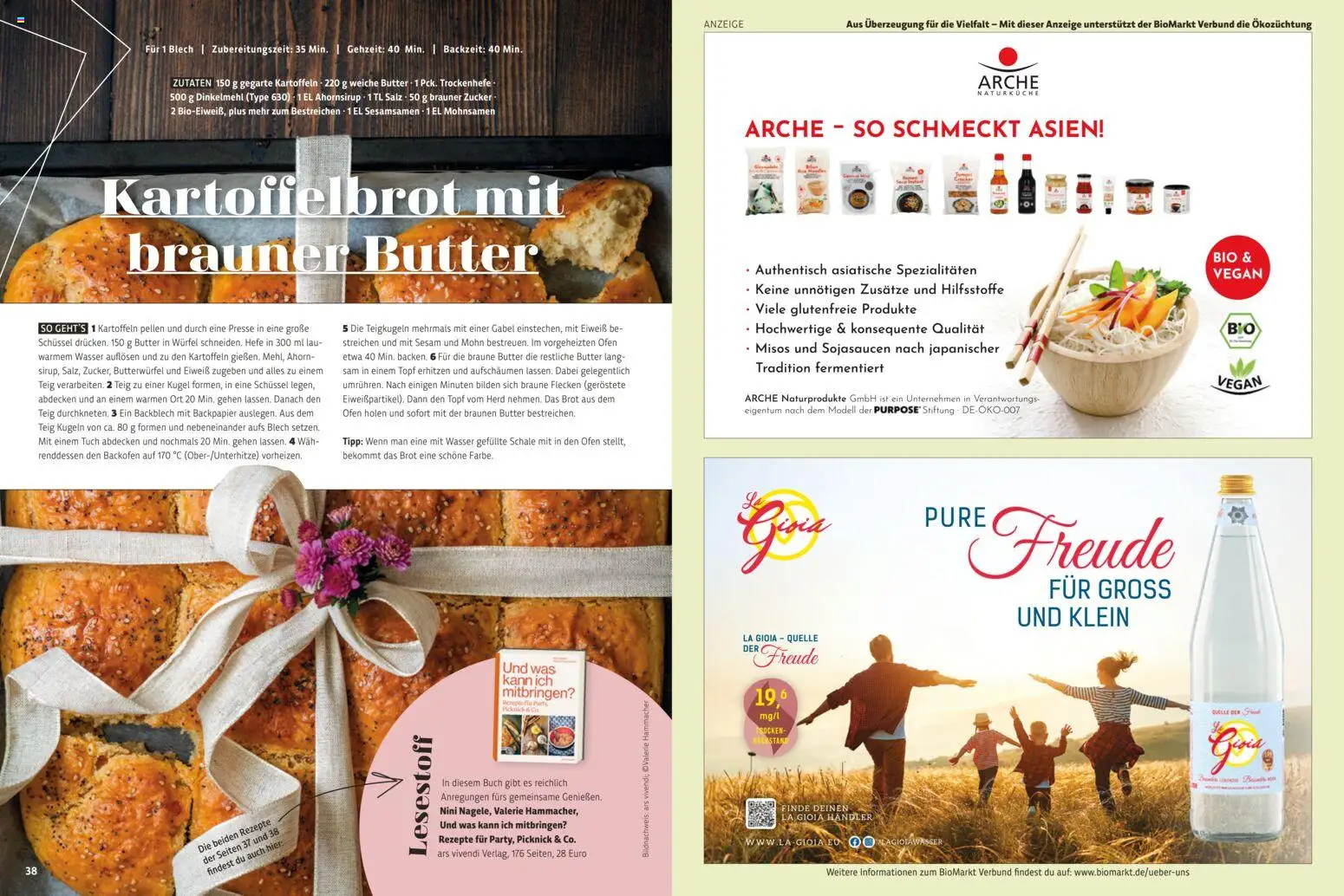 Denns BioMarkt KREO Magazin gültig ab 16.04.2026 | Seite: 20 | Produkte: Wasser, Ofen, Butter, Brot