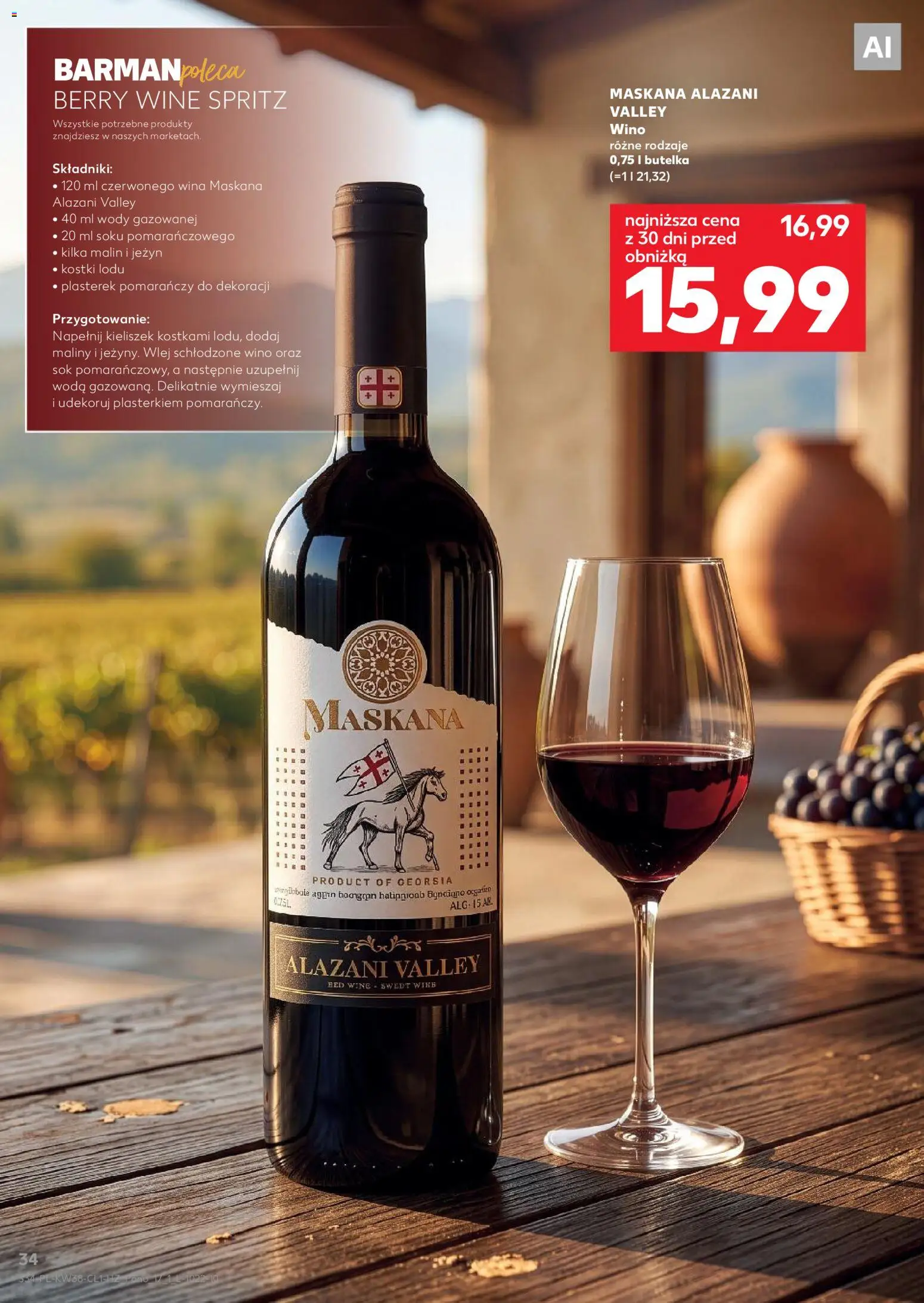 Kaufland Polsko leták - Barek od 17.09.2026 | Strana: 34 | Produkty: Spritz, Maliny