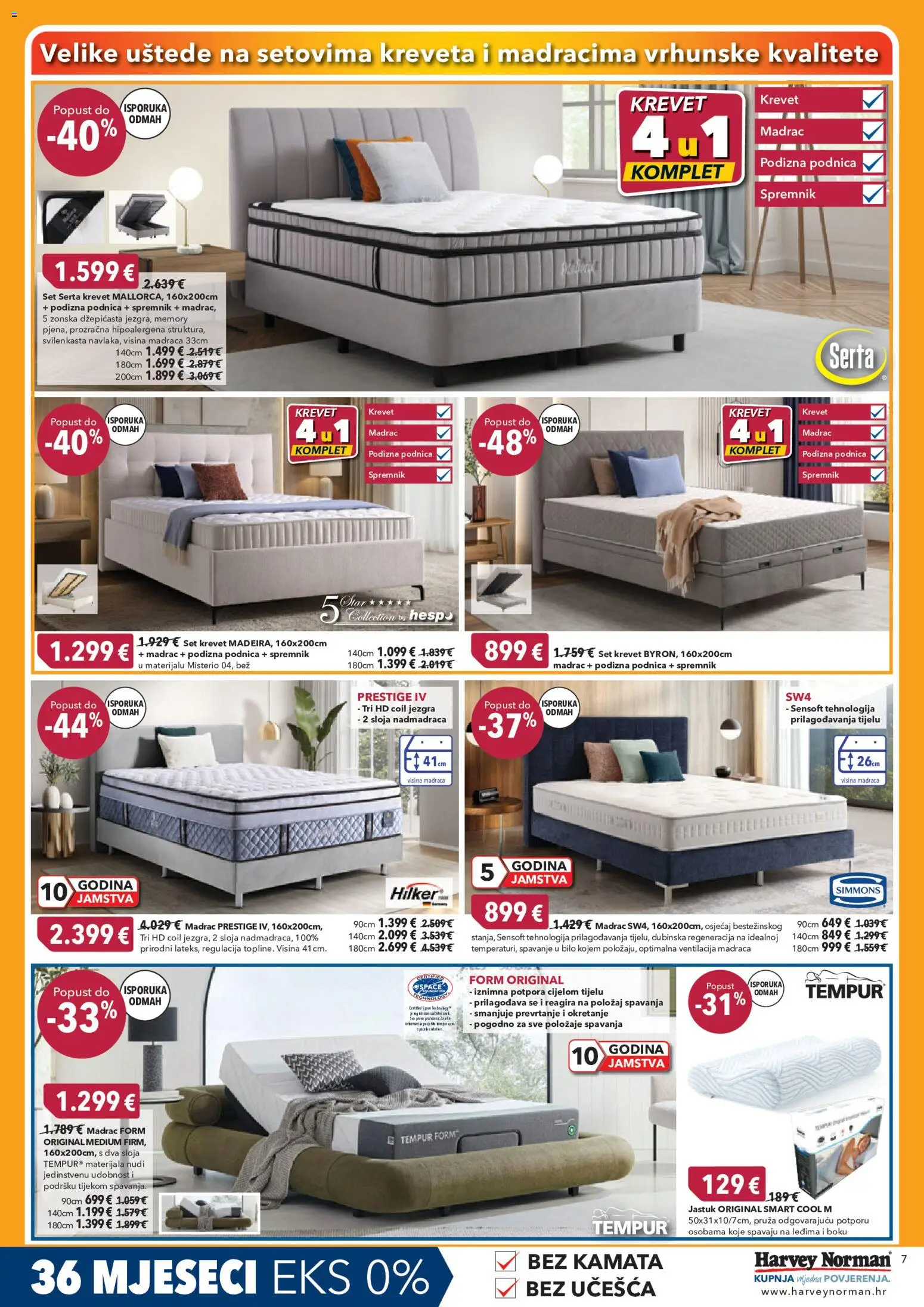Harvey Norman katalog | vrijedi od 09.09.2026 | Stranica: 7 | Proizvodi: Krevet, Madrac, Jastuk