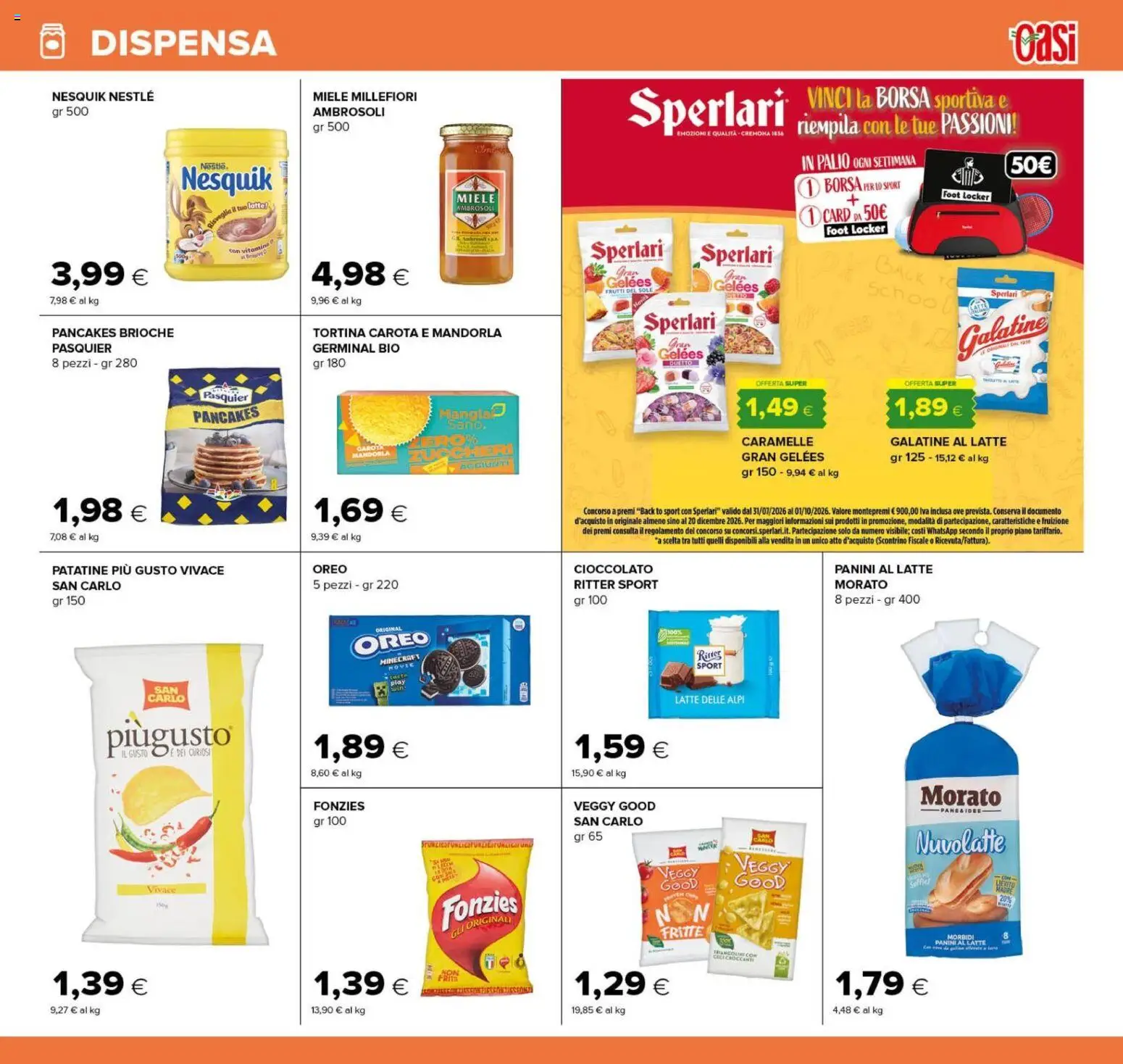 Volantino Oasi del 04/09/2026 | Pagina: 19 | Prodotti: Patatine, Carota, Oreo, Miele