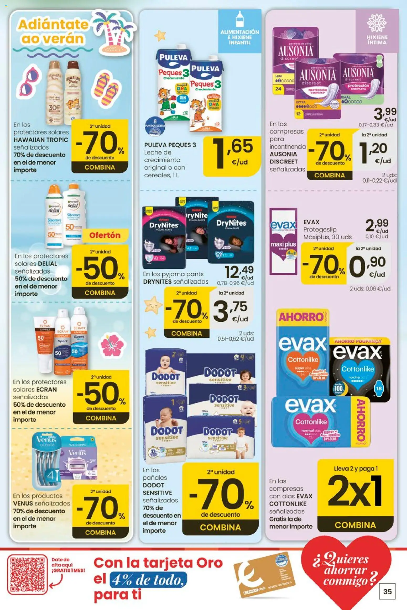 Eroski Ofertóns de verán │ válido desde el 28.05.2026 | Página: 35 | Productos: Leche, Γλυφιτζούρι
