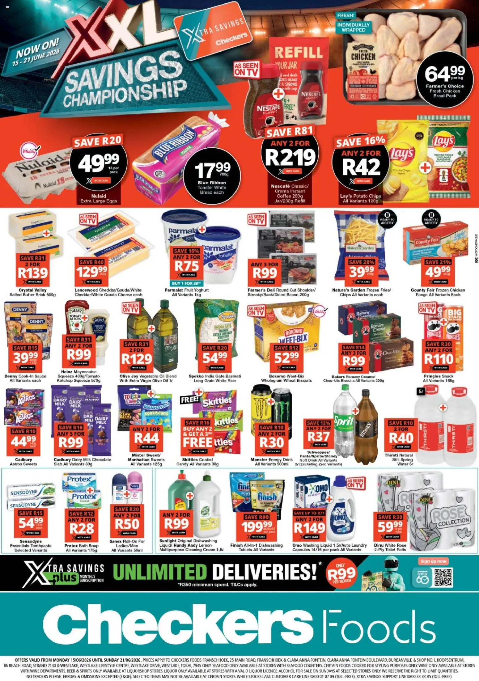 New Checkers catalogue – valid from 15.06.2026 | Page: 1 | Products: Toilet, Milk, Rice, Mayonnaise