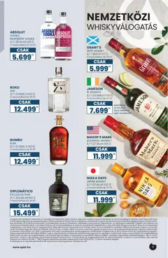 Spar Tavaszi Borkatalógus - amely érvényes a következő dátumtól: 29.04.2026 | Oldal: 11 | Termékek: Szőlő, Jameson, Rum, Whisky