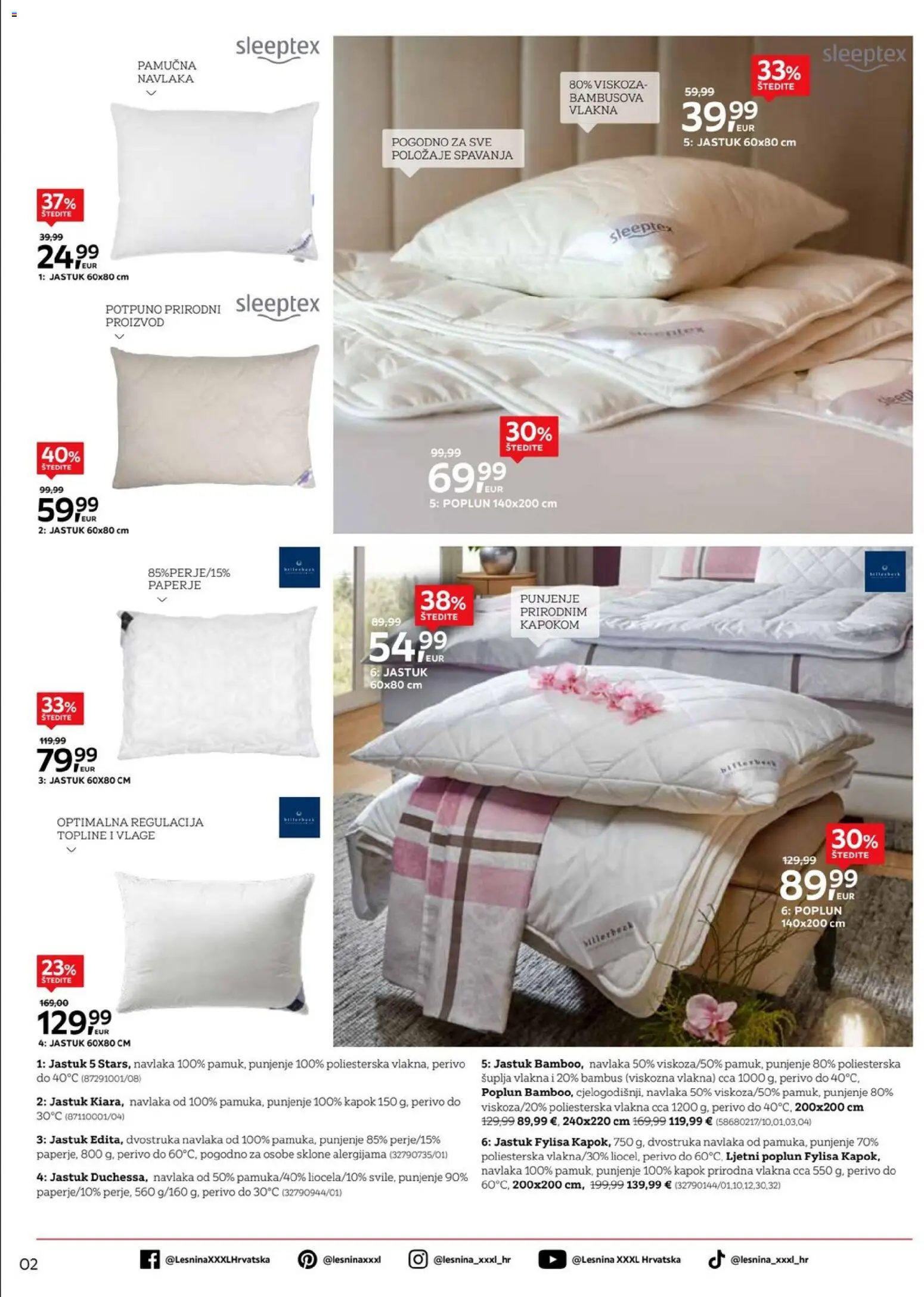 Lesnina katalog | vrijedi od 10.09.2026 | Stranica: 2 | Proizvodi: Jastuk, Poplun