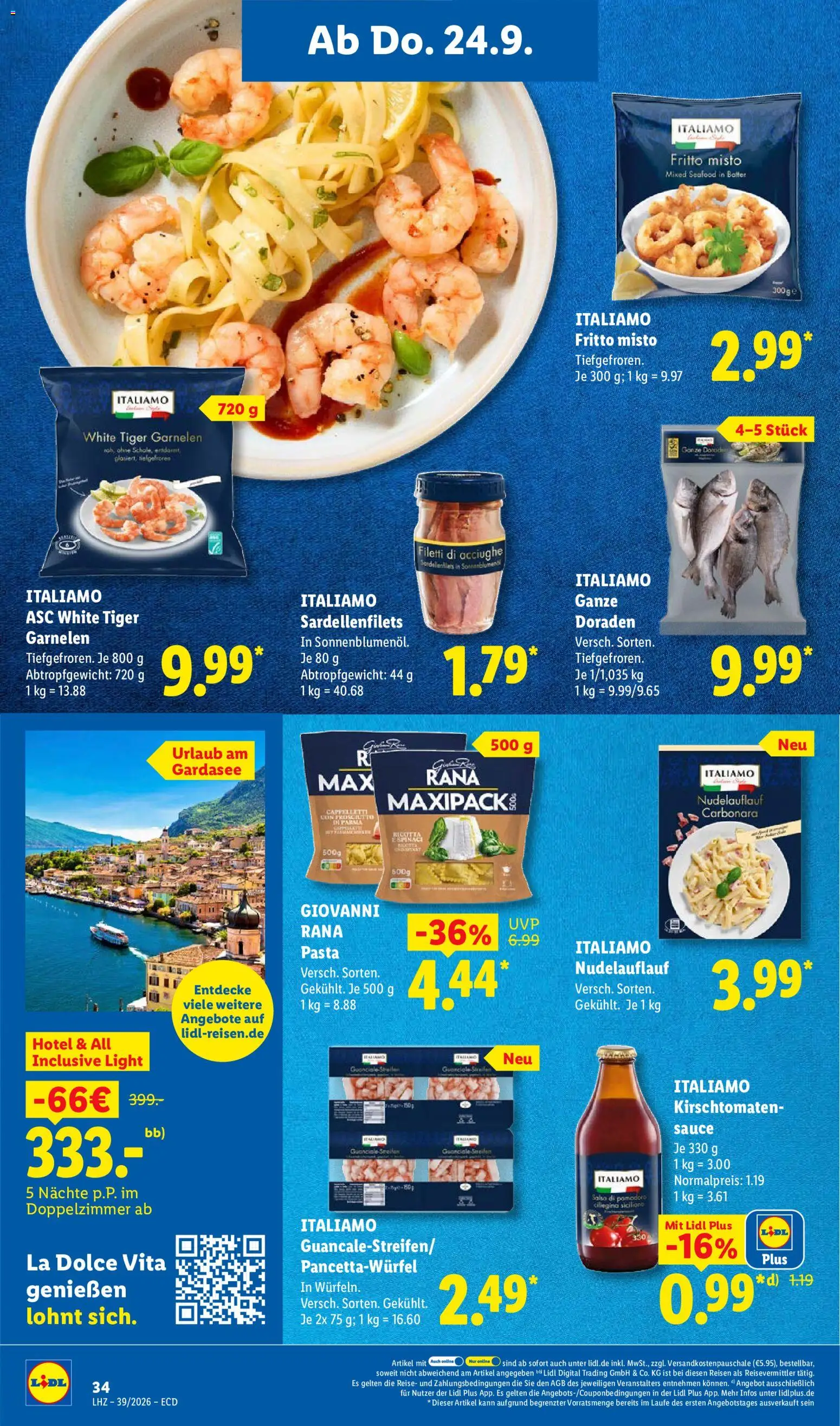Lidl Německo leták od 21.09.2026 | Strana: 52 | Produkty: Tiger, Guanciale