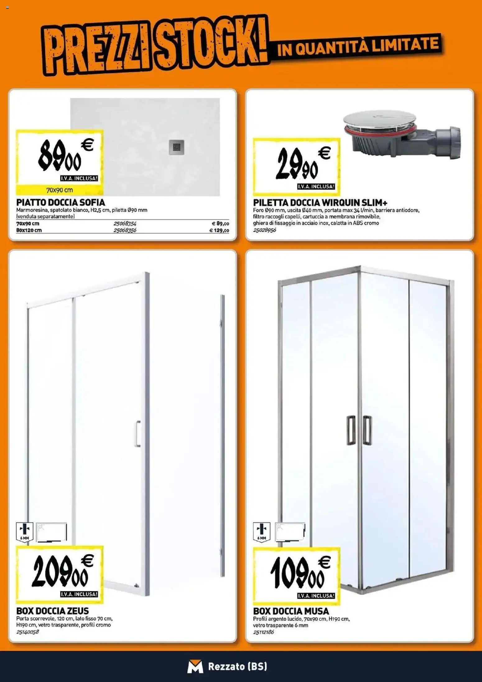 Volantino TECNOMAT del 30/07/2026 | Pagina: 2 | Prodotti: Porta, Box doccia, Piatto, Doccia