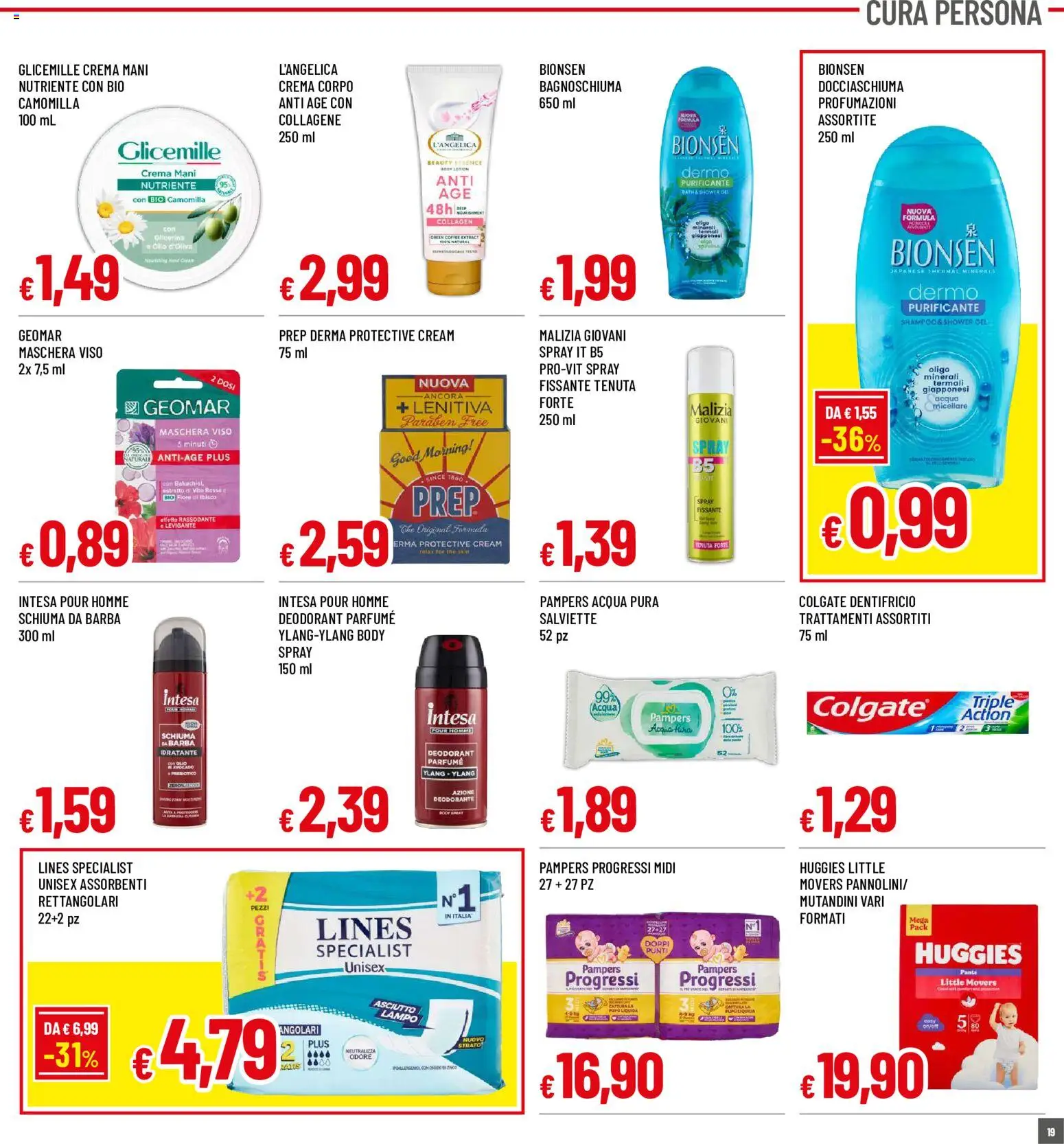 Volantino Galassia del 17/09/2026 | Pagina: 19 | Prodotti: Schiuma, Dentifricio, Maschera viso, The