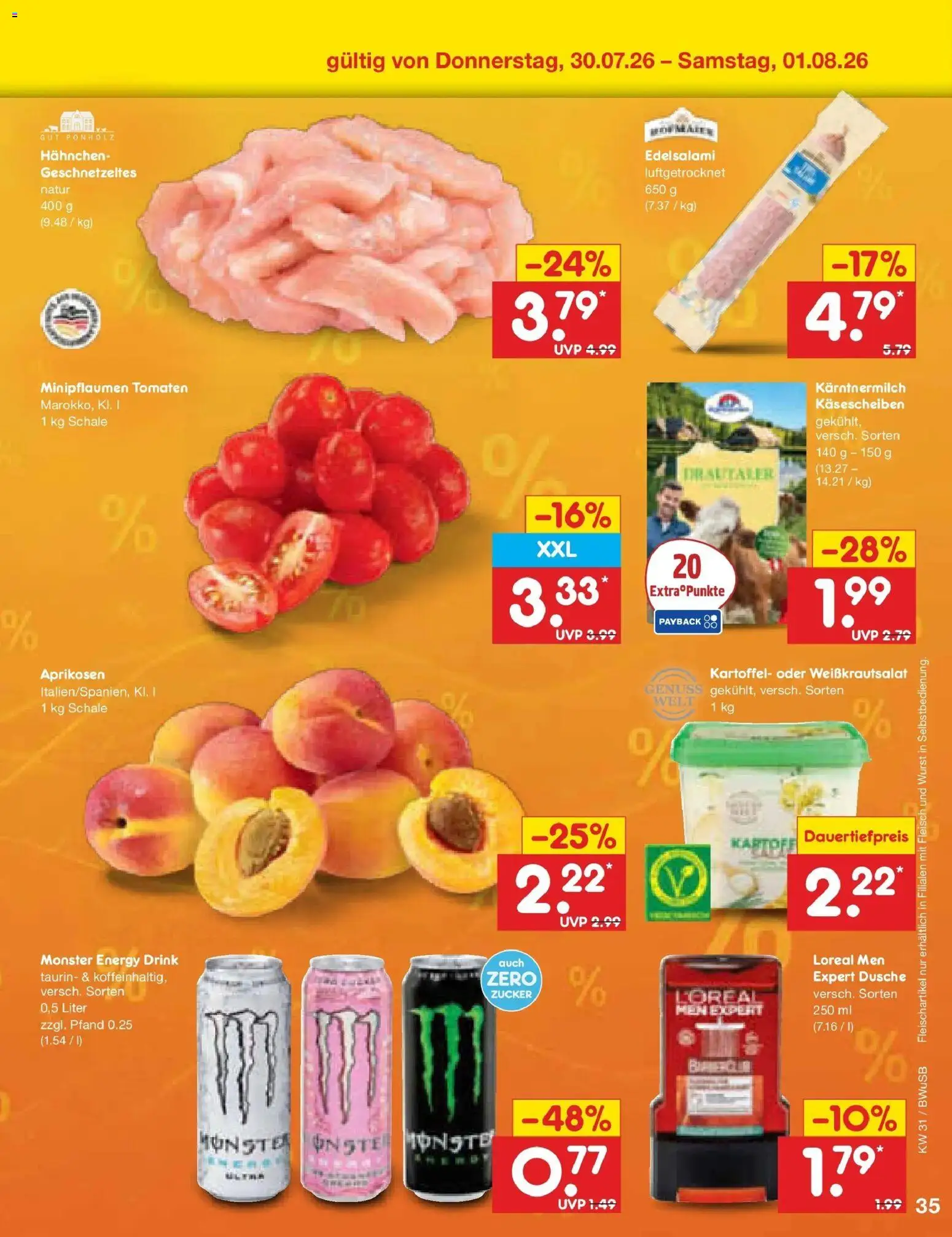 Netto Marken-Discount Prospekt Bielefeld – gültig ab 27.07.2026 | Seite: 52 | Produkte: Dusche, Monster, Zucker, Wurst