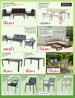 Pevex Katalog - Pregled kataloga iz trgovine Pevex, vrijedi od 28.05.2026 | Stranica: 13 | Proizvodi: Trosjed, Fotelja, Stolić, Stol