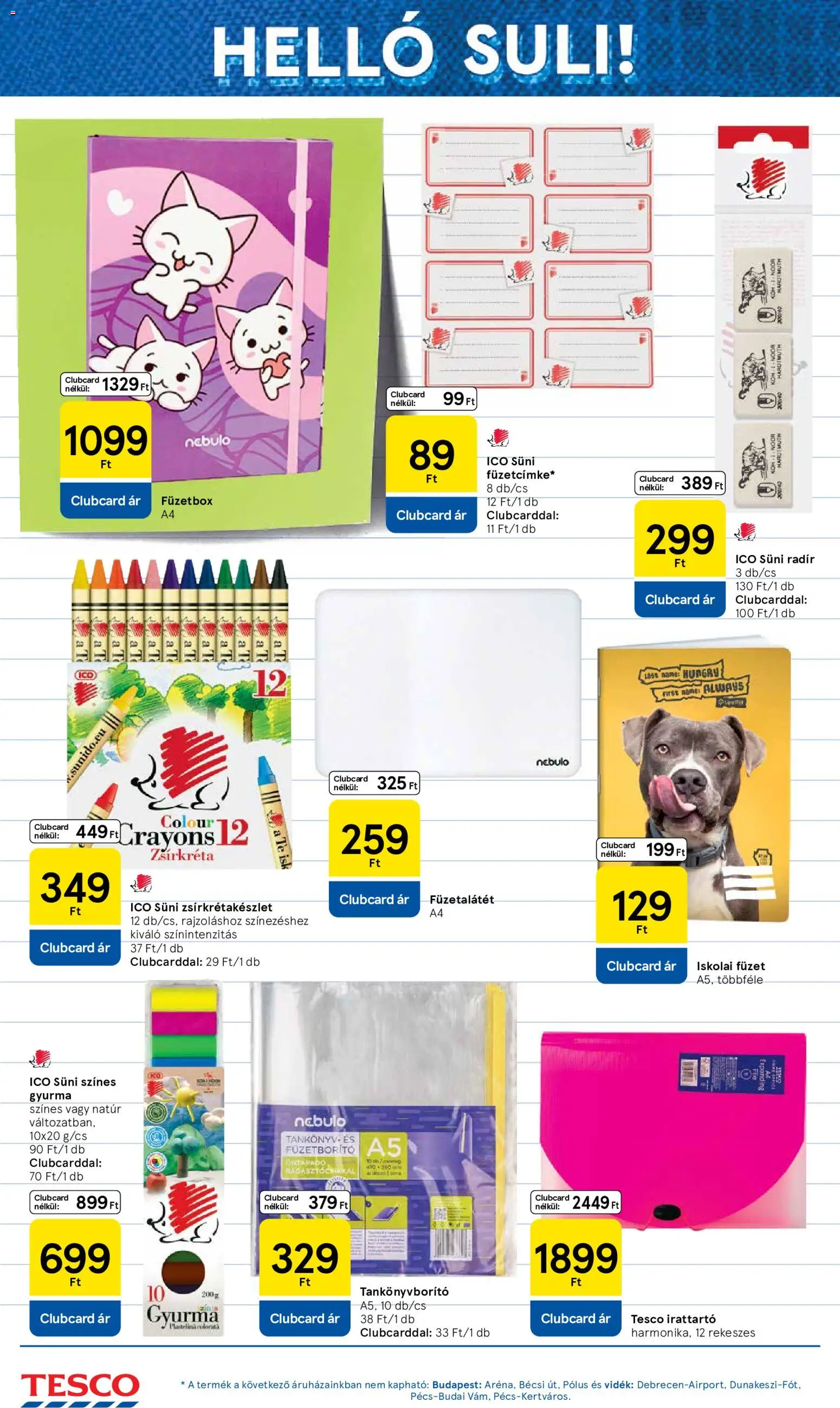 Tesco akciós ujság - amely érvényes a következő dátumtól: 2026.08.18. | Oldal: 34 | Termékek: Gyurma, Zsírkréta, Always, Filé