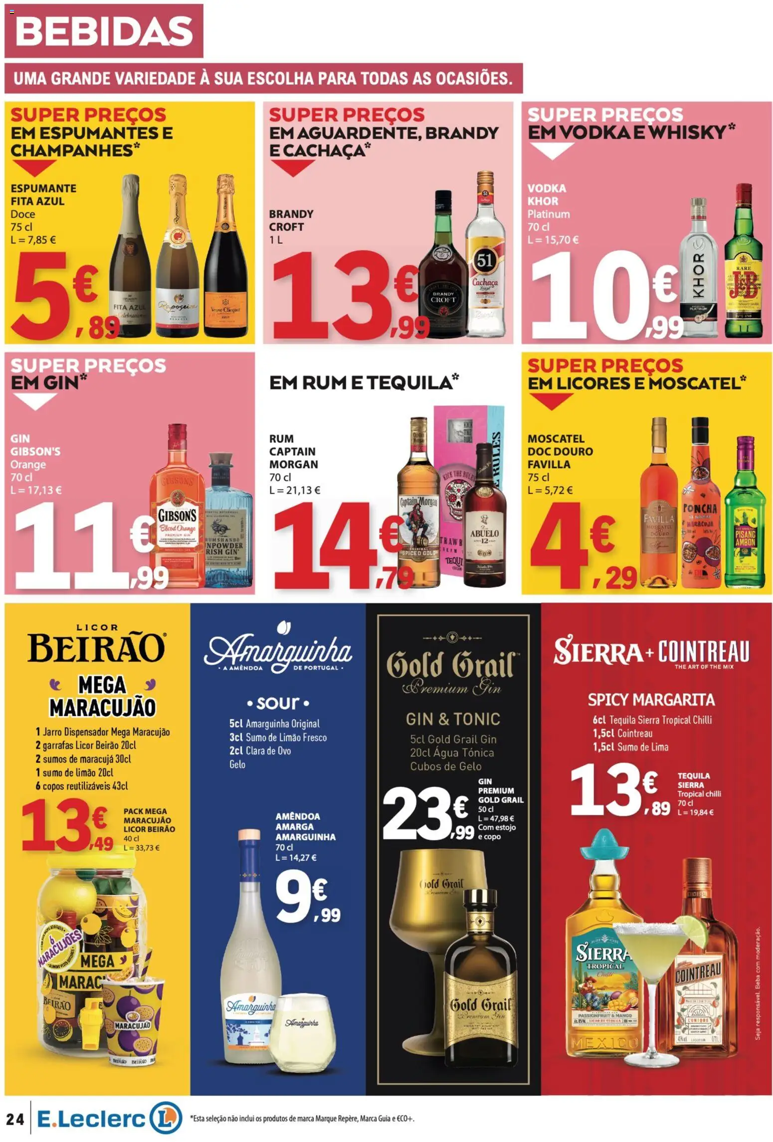 E.Leclerc folheto │ válido de 20/08/2026 | Página: 24 | Produtos: Agua, Espumante, Água tónica, Gin