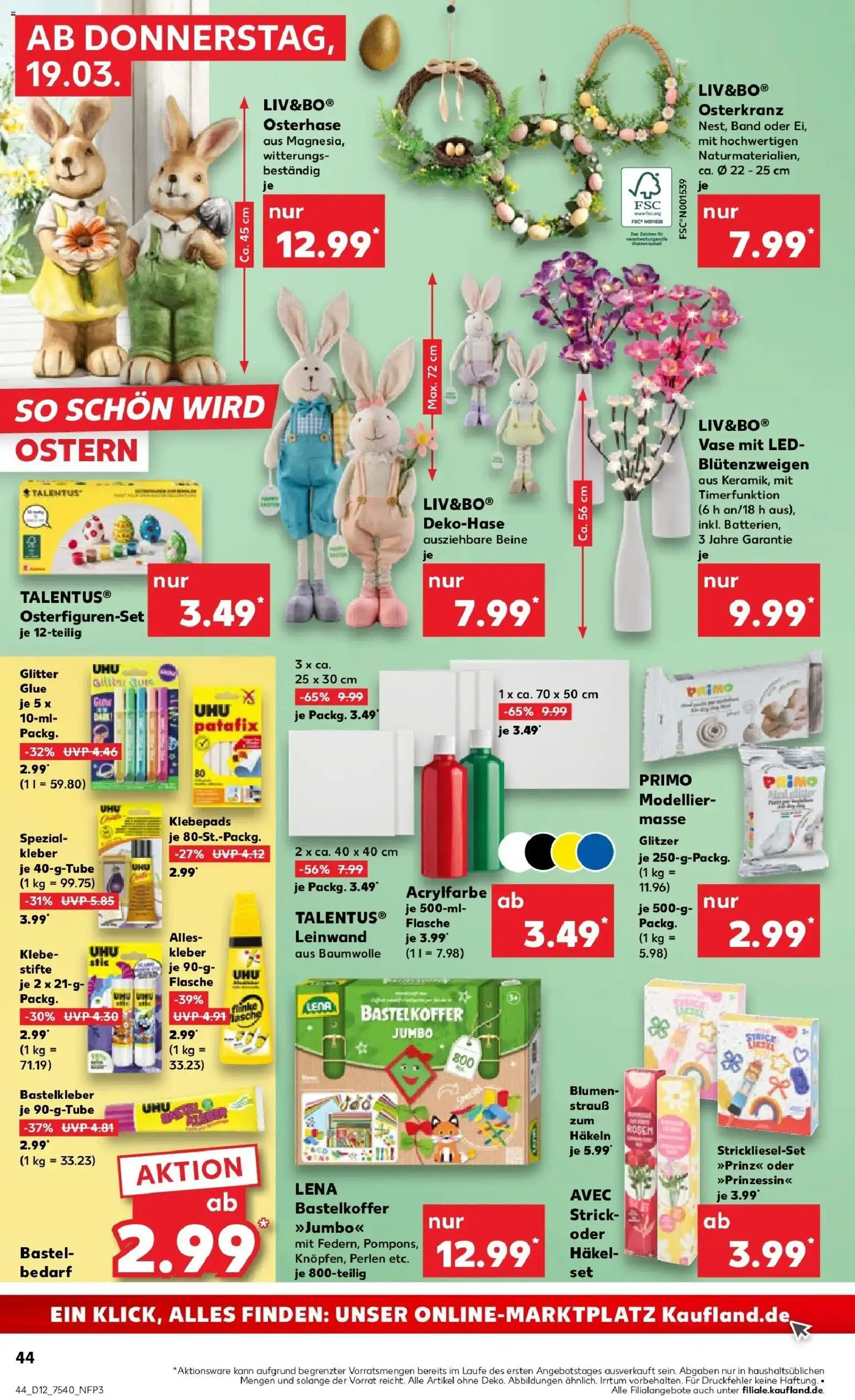Kaufland Prospekt Annaberg-Buchholz	 – gültig ab 19.03.2026 | Seite: 44 | Produkte: Blumen, Vase