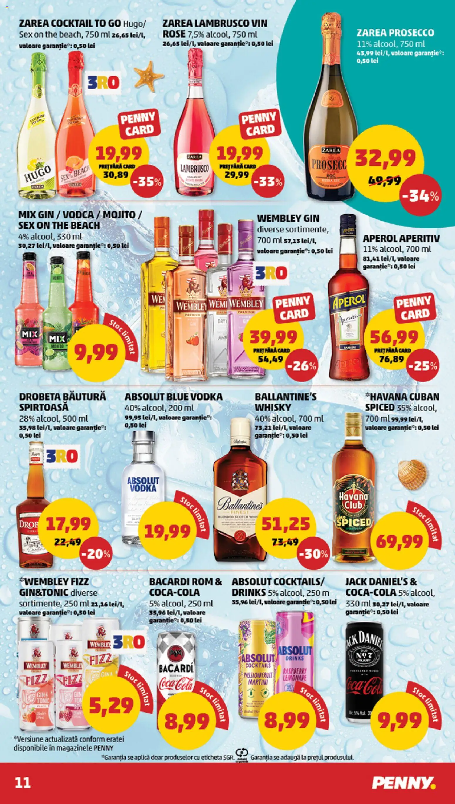 Noul catalog PENNY – valabil de la 15.07.2026 | Pagină: 11 | Produse: Vin rose, Ballantine's, Lambrusco, Cola