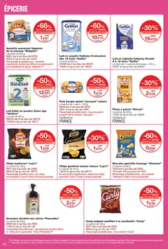 Monoprix - Prévisualisation de Monoprix catalogue valide à partir de 25/08/2026 | Page: 40 | Produits: Pinsa, Macaroni, Chips barbecue, Assiette