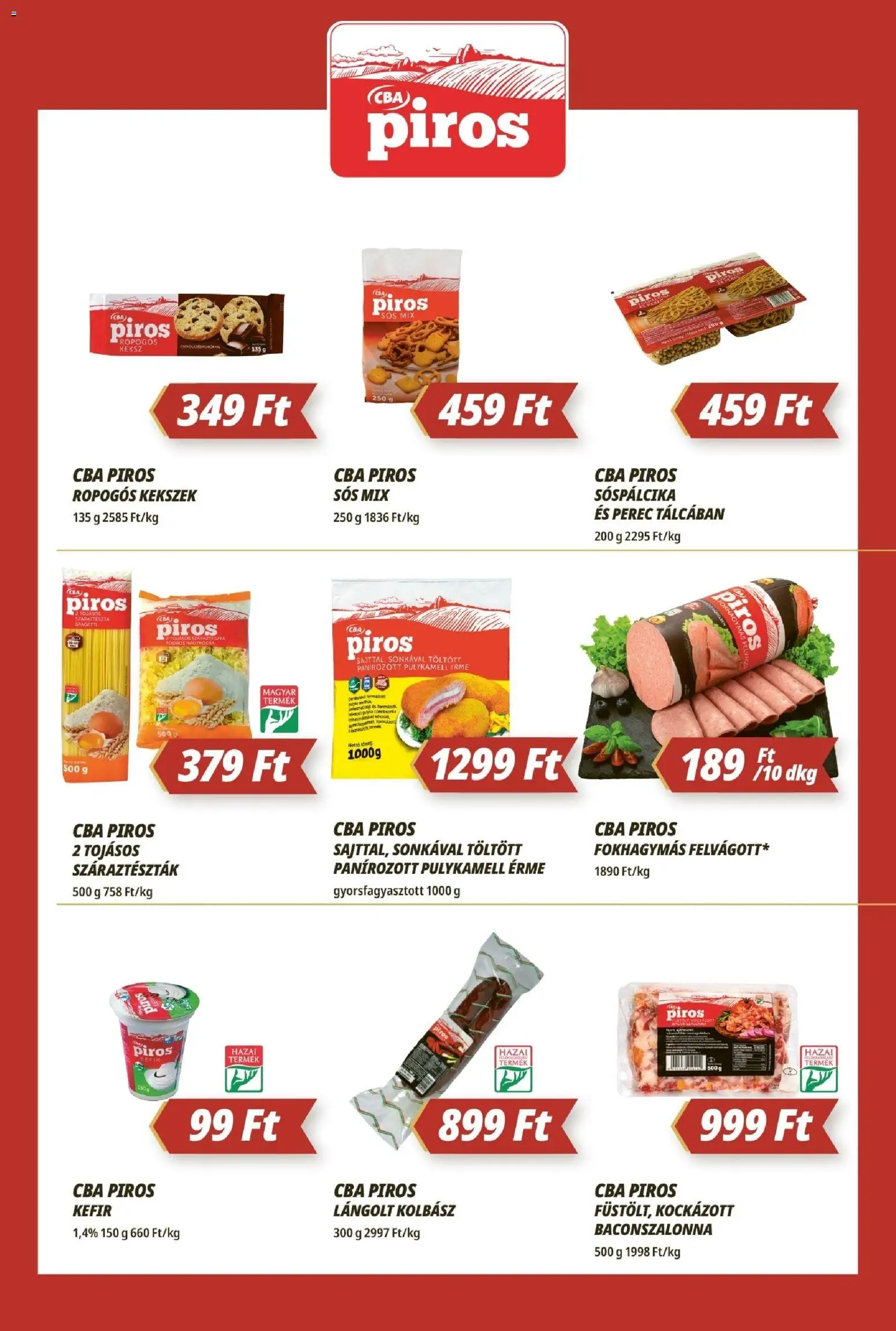 CBA Príma akciós ujság - amely érvényes a következő dátumtól: 2026.07.09. | Oldal: 5 | Termékek: Spagetti, Kolbász, Kefir, Lángolt kolbász