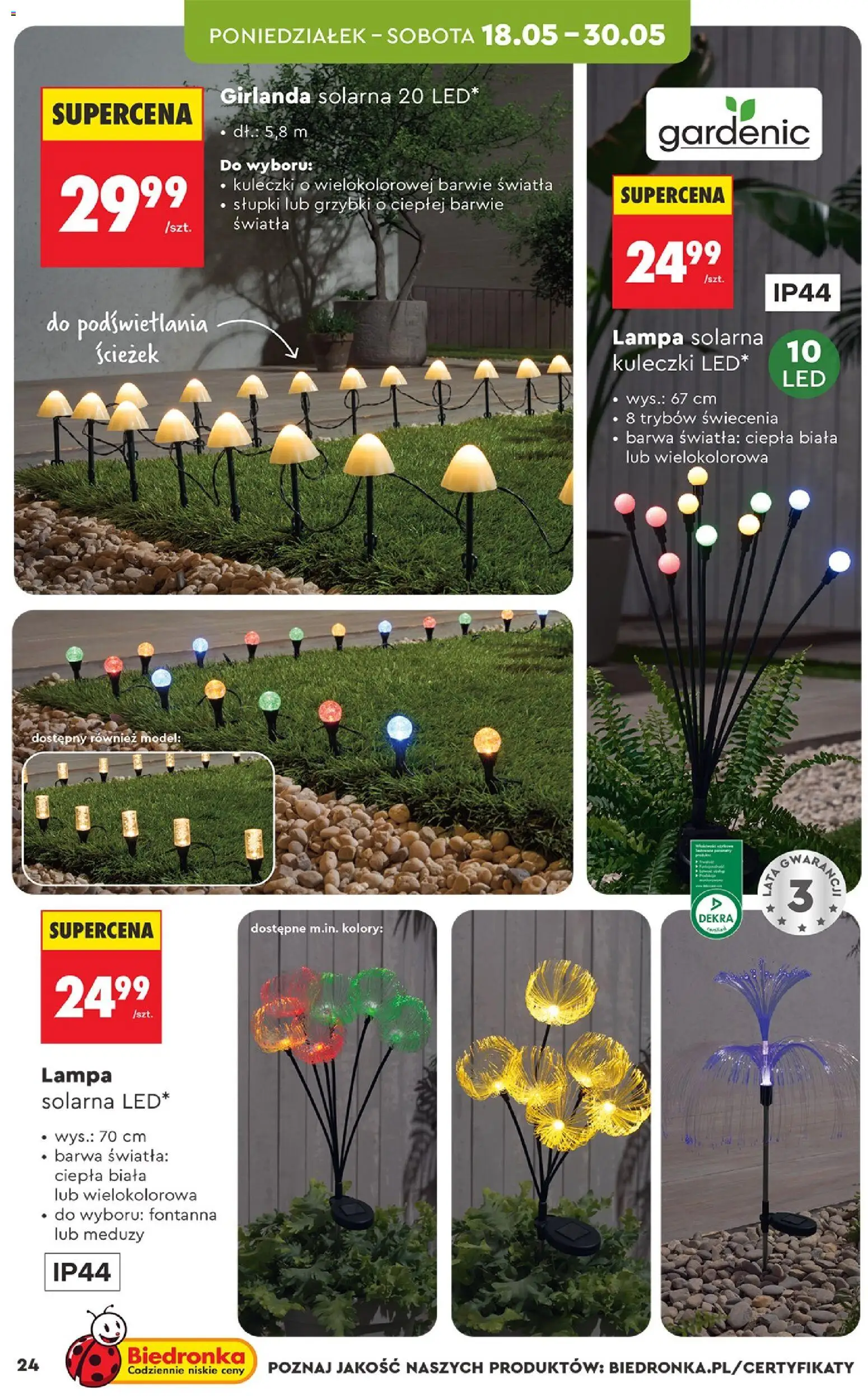 Biedronka Polsko leták - Hity i inspiracje od 16.05.2026 | Strana: 24 | Produkty: Girlanda, Lampa
