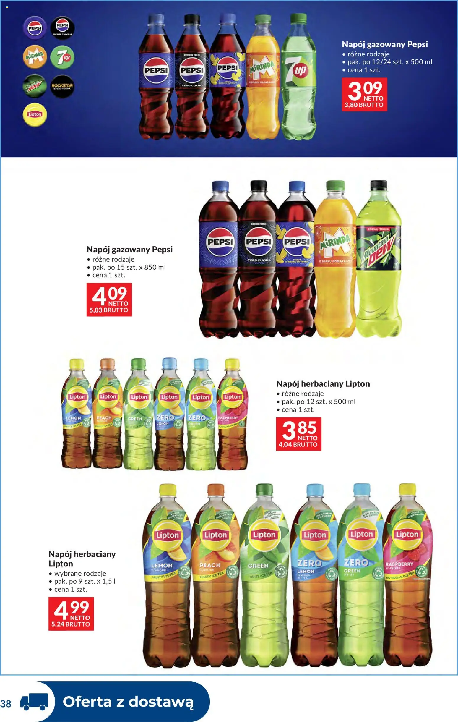 Makro gazetka - Dystrybucja do sklepów od 01.09.2026 | Strona: 38 | Produkty: Ice Tea, Pepsi, Pepsi mirinda